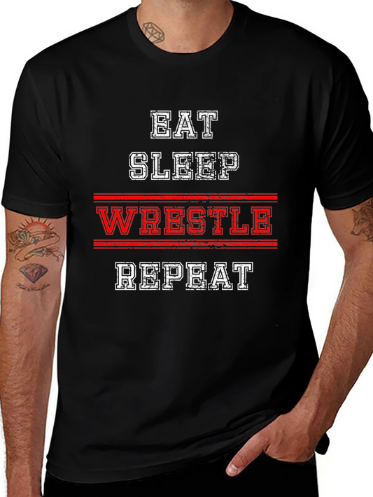 Eat Sleep Wrestle Repeat T-Shirt