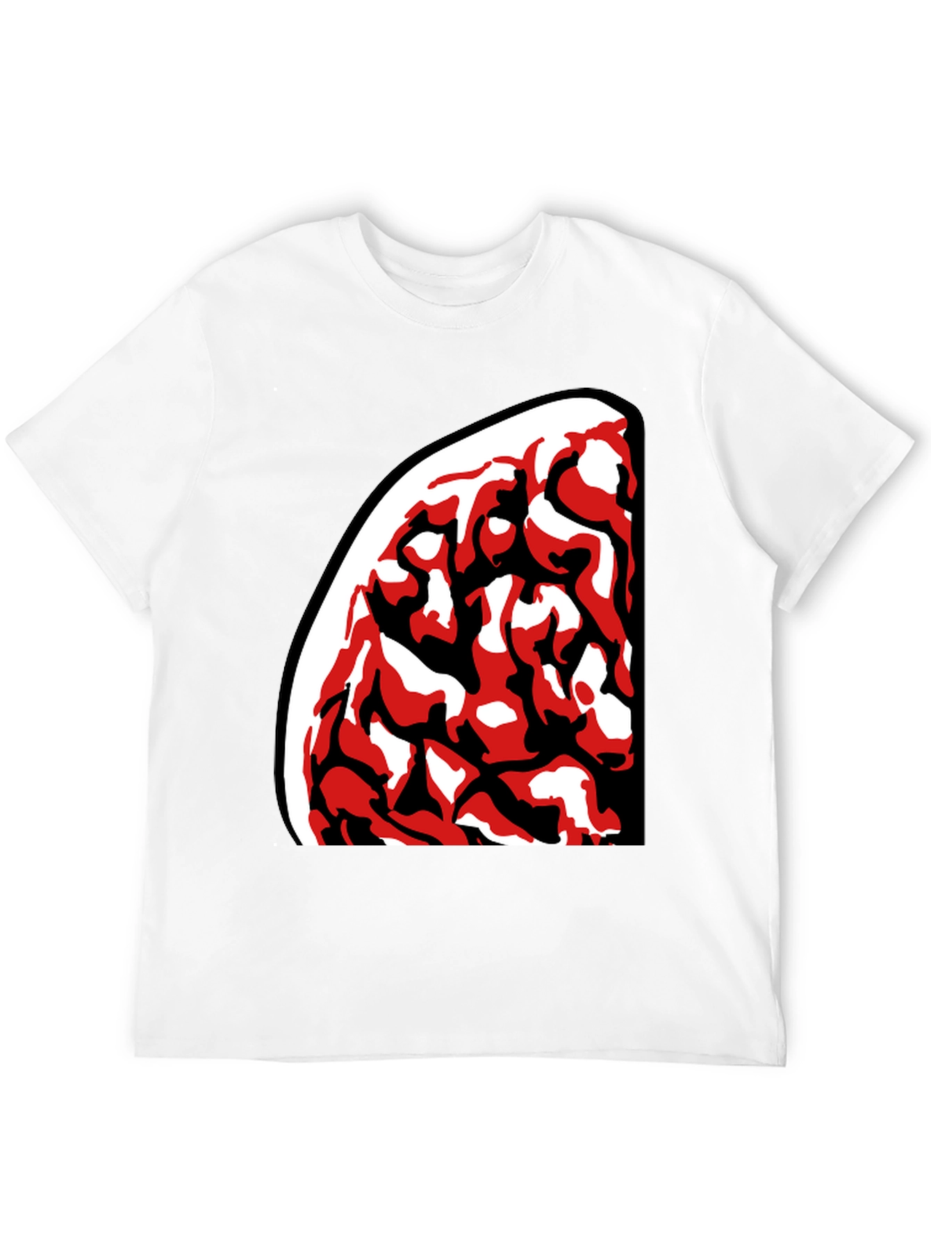 Abstract Red & Black Graphic Tee