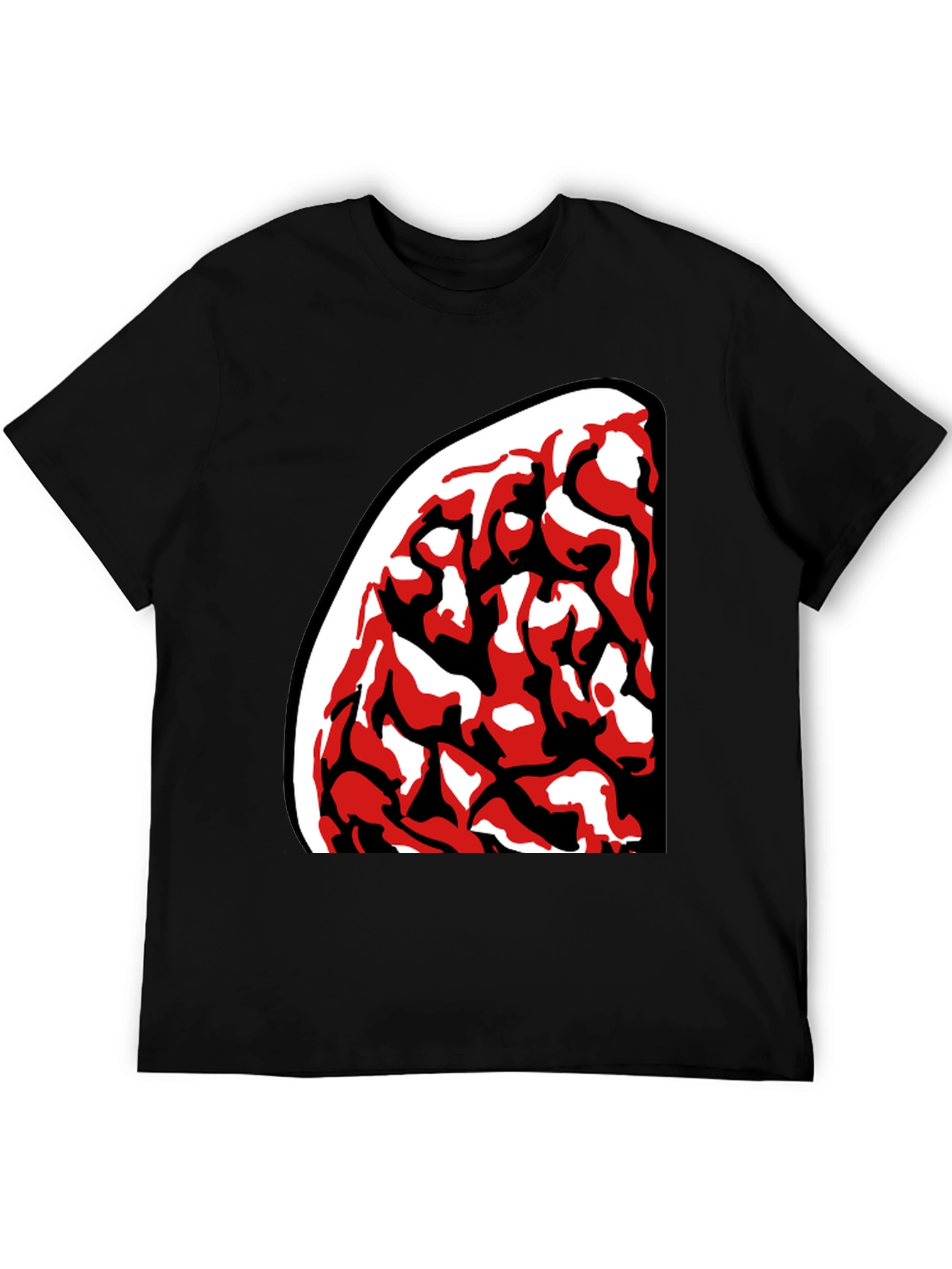 Abstract Red & Black Graphic Tee