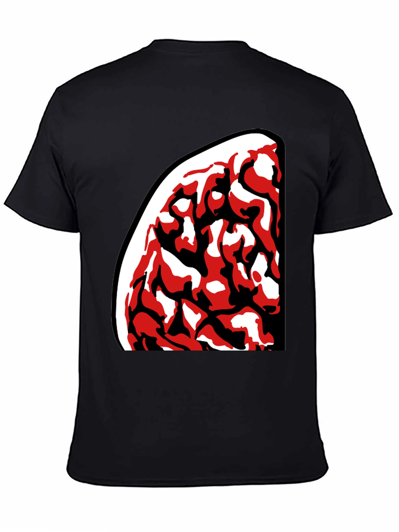 Abstract Red & Black Graphic Tee