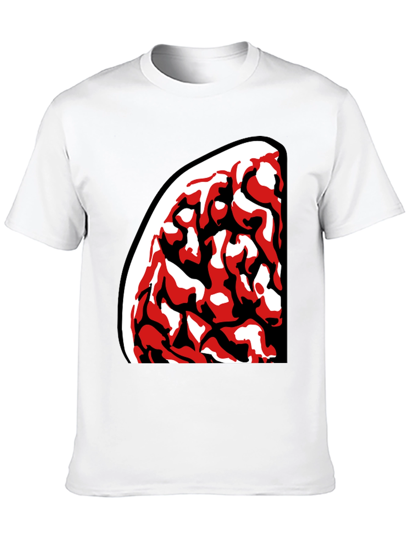 Abstract Red & Black Graphic Tee