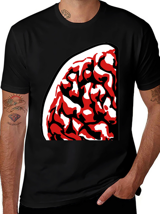 Abstract Red & Black Graphic Tee