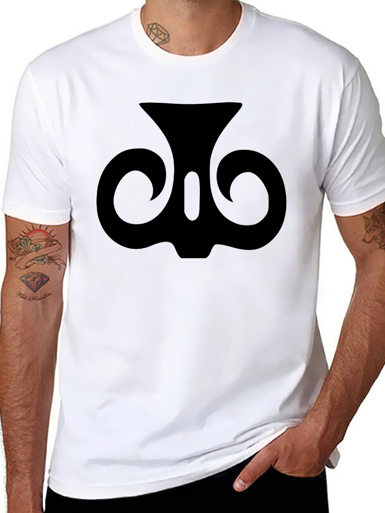 Graphic Print Black T-Shirt