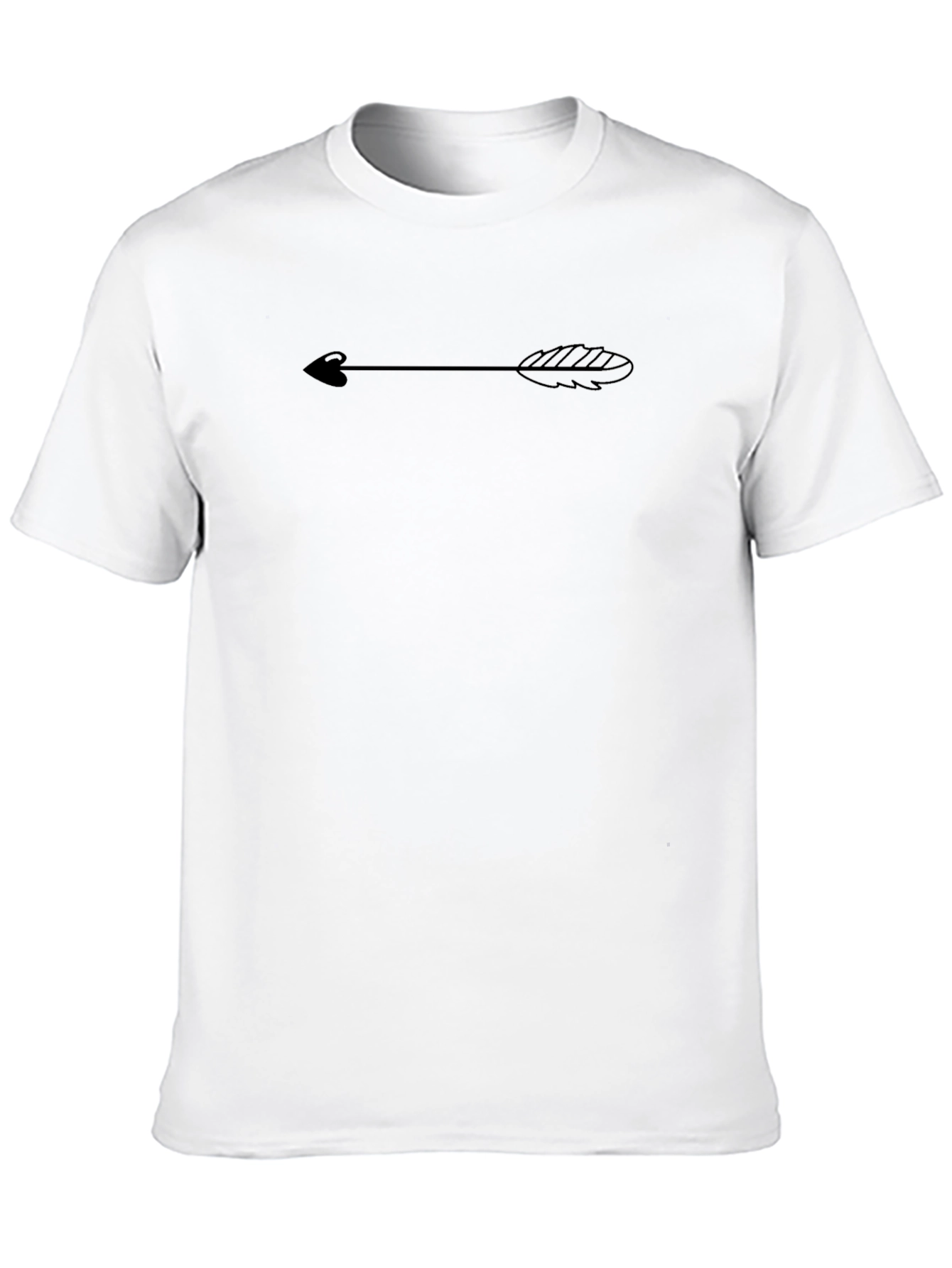 Black Tee with Arrow Design