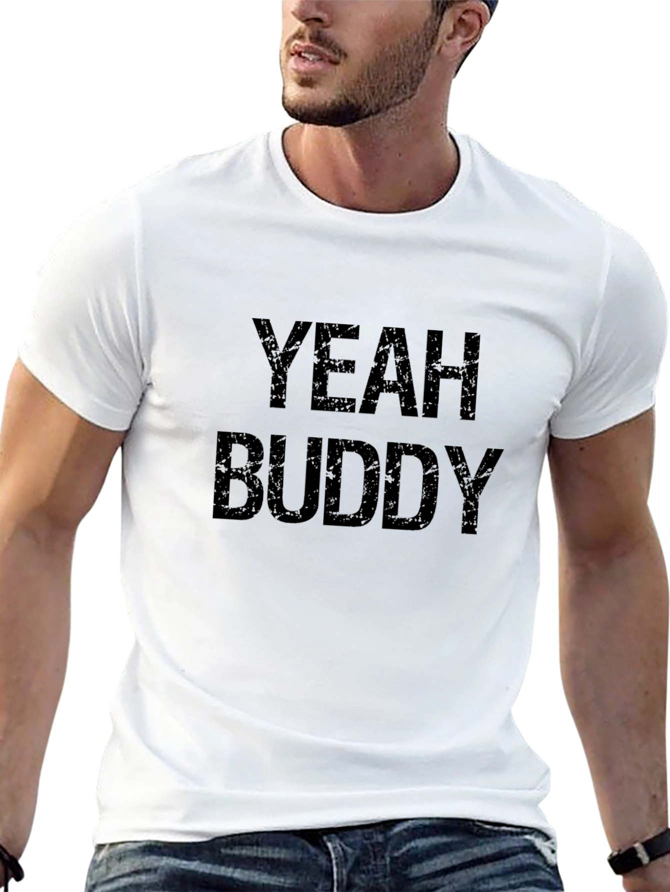 Yeah Buddy Graphic Tee - Black Cotton T-Shirt