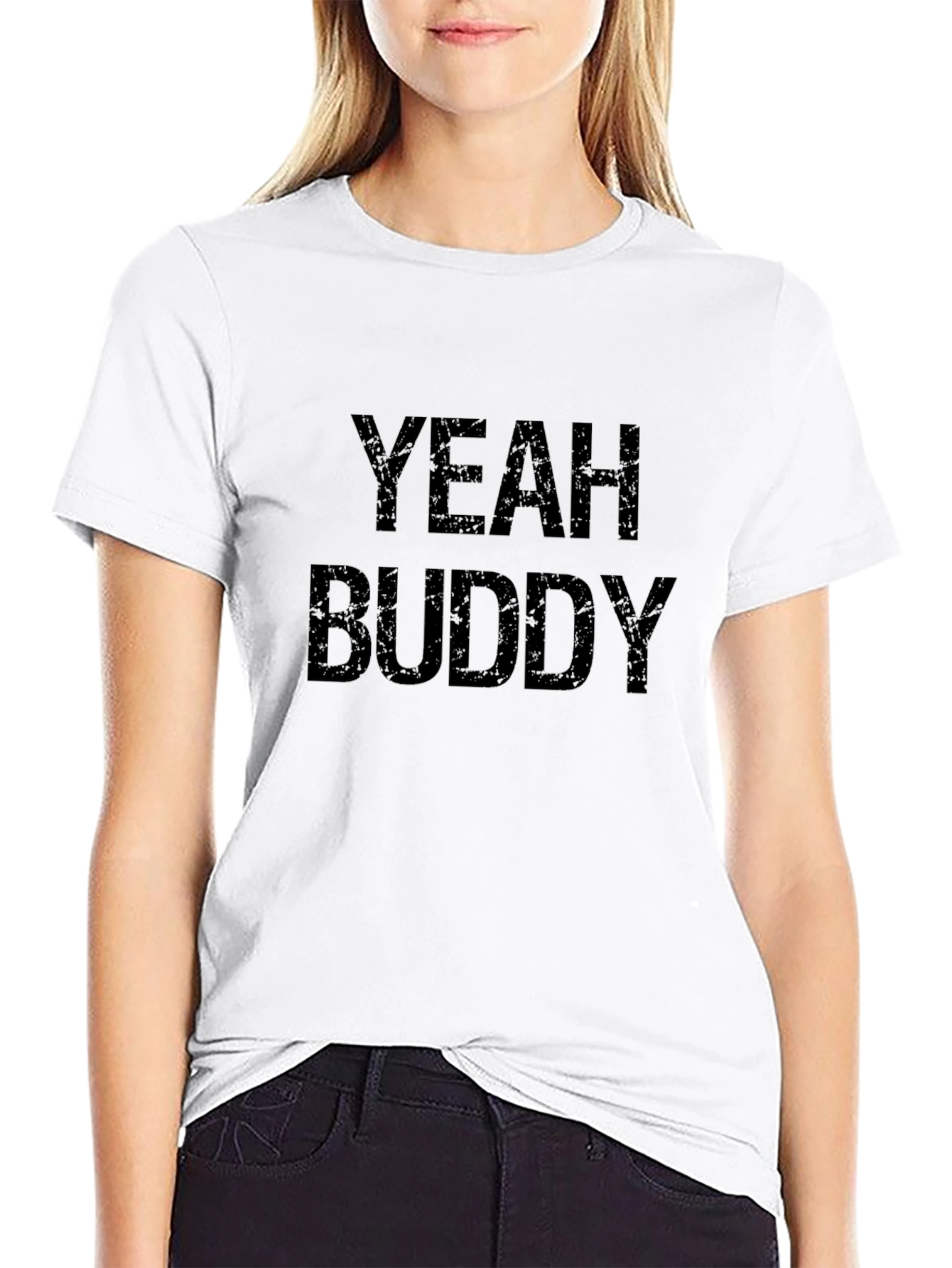 Yeah Buddy Graphic Tee - Black Cotton T-Shirt