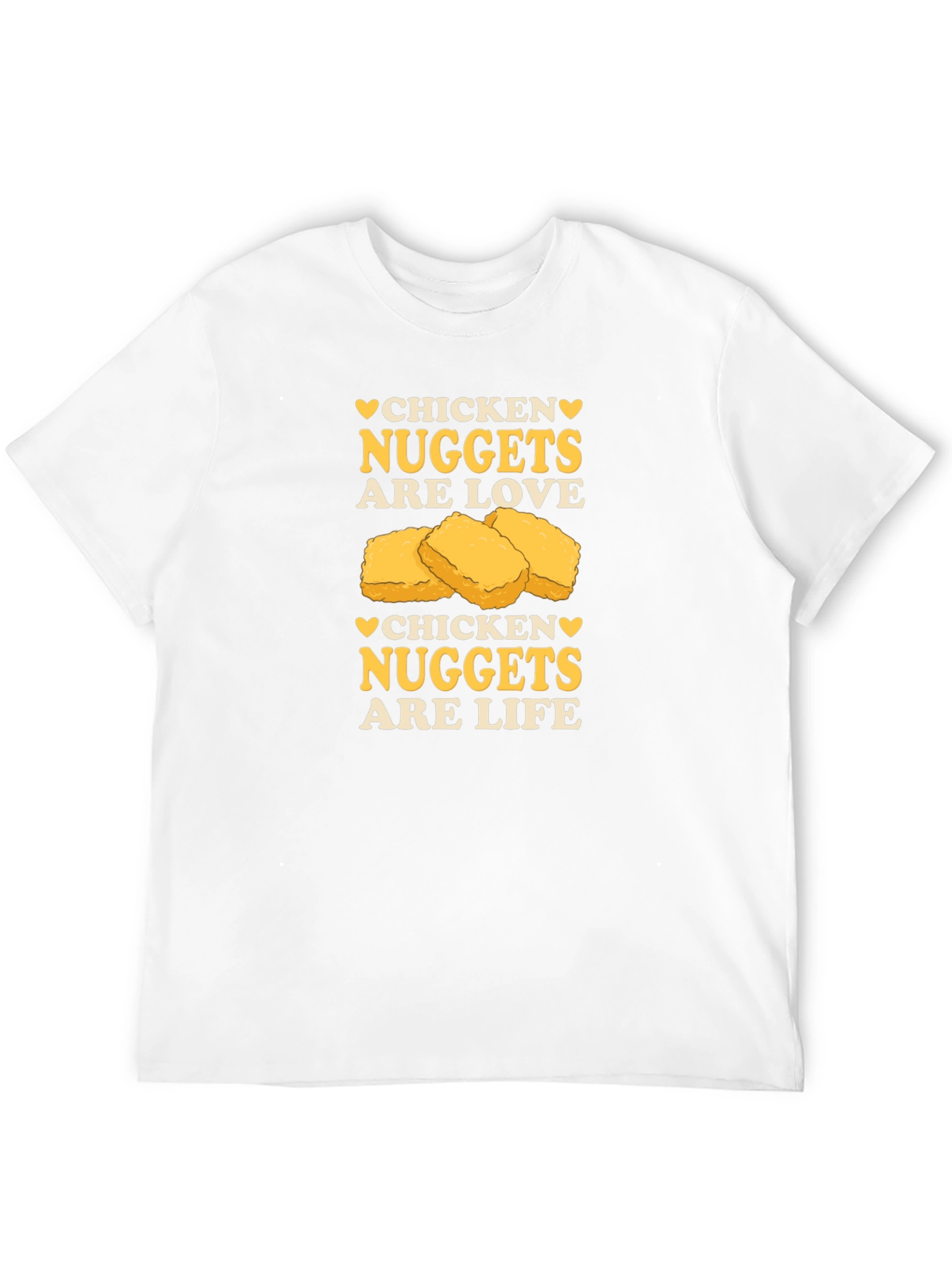 Chicken Nuggets are Love & Life Black T-Shirt