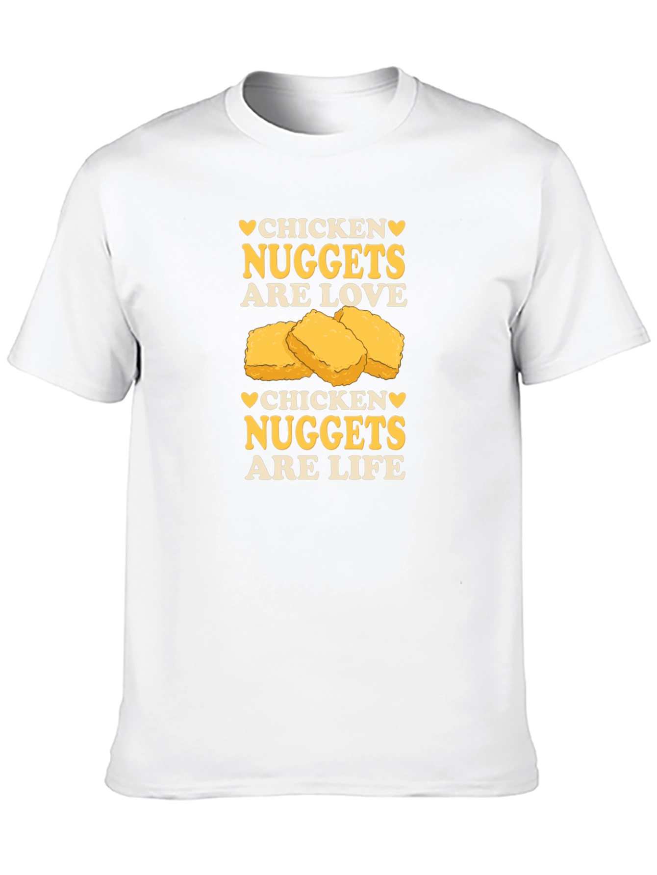 Chicken Nuggets are Love & Life Black T-Shirt