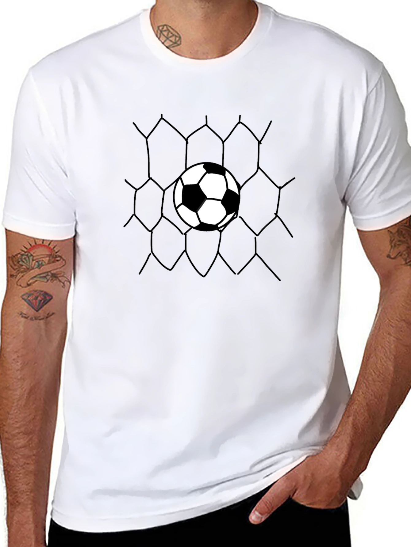 Soccer Goal T-Shirt - Black Graphic Tee