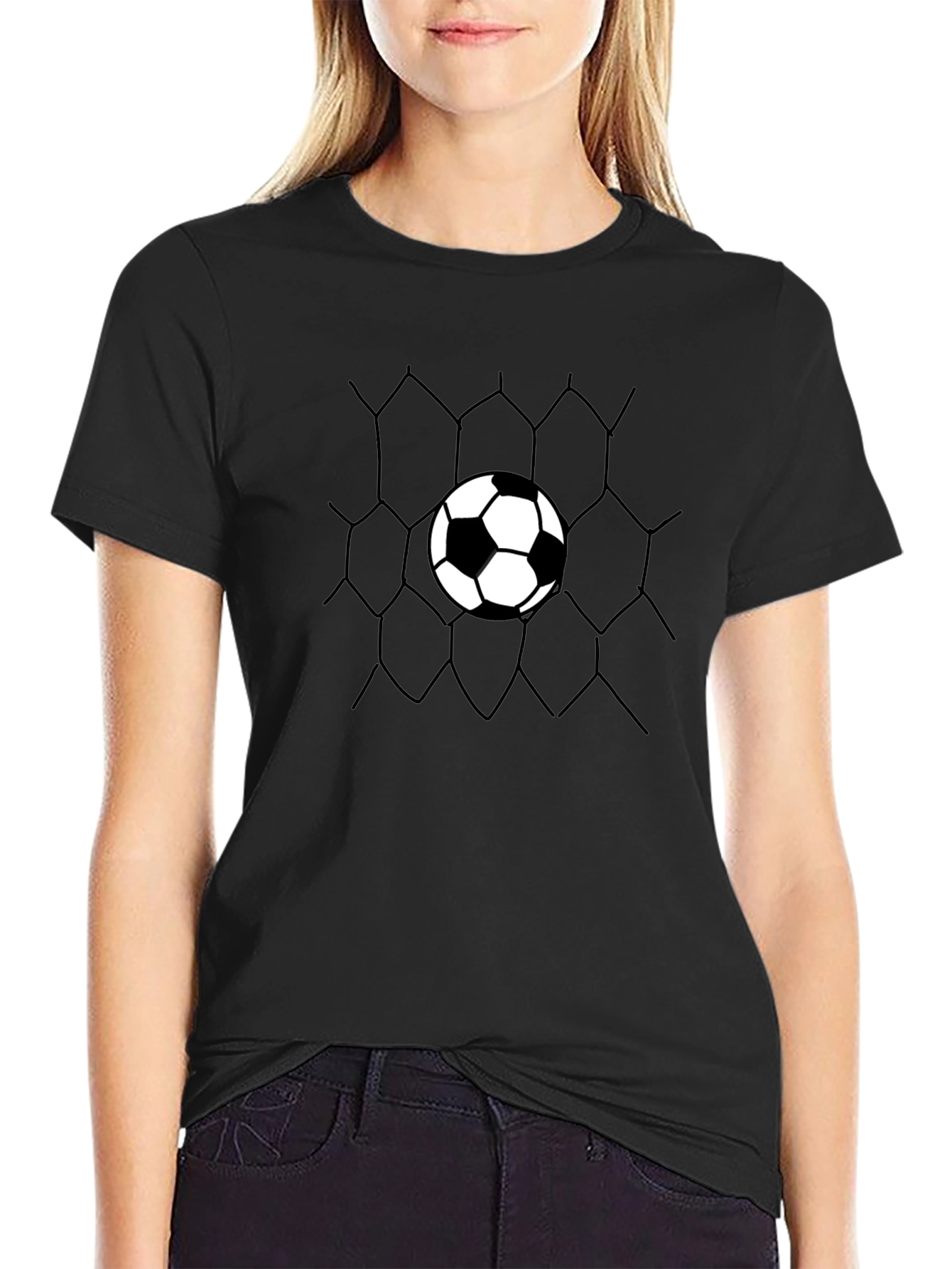 Soccer Goal T-Shirt - Black Graphic Tee