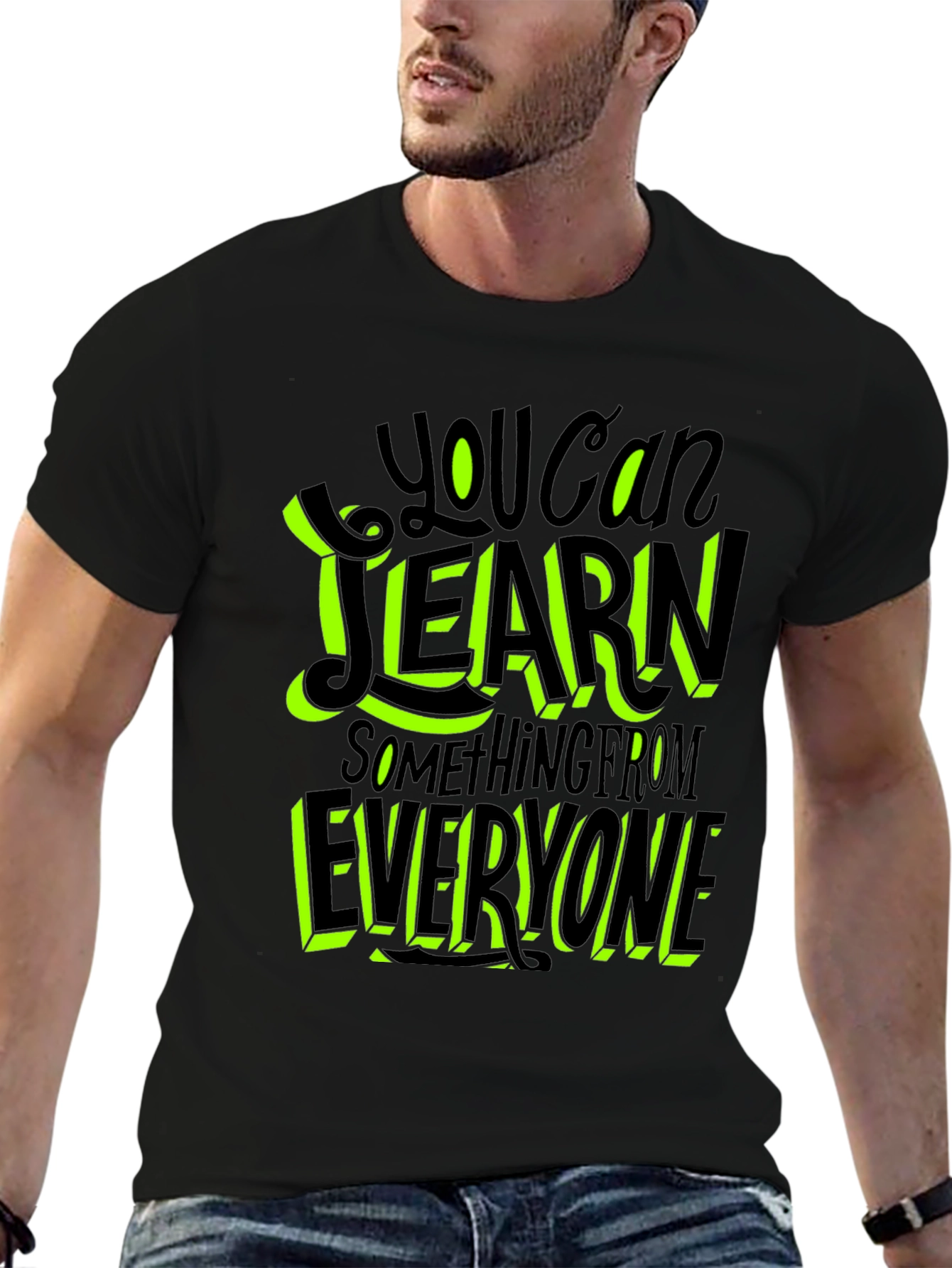 Learn From Everyone Graphic Tee - Black