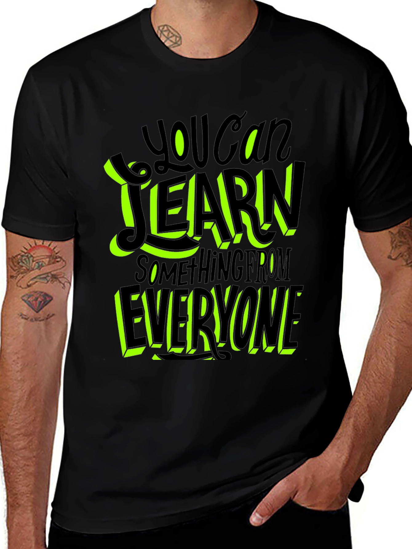 Learn From Everyone Graphic Tee - Black