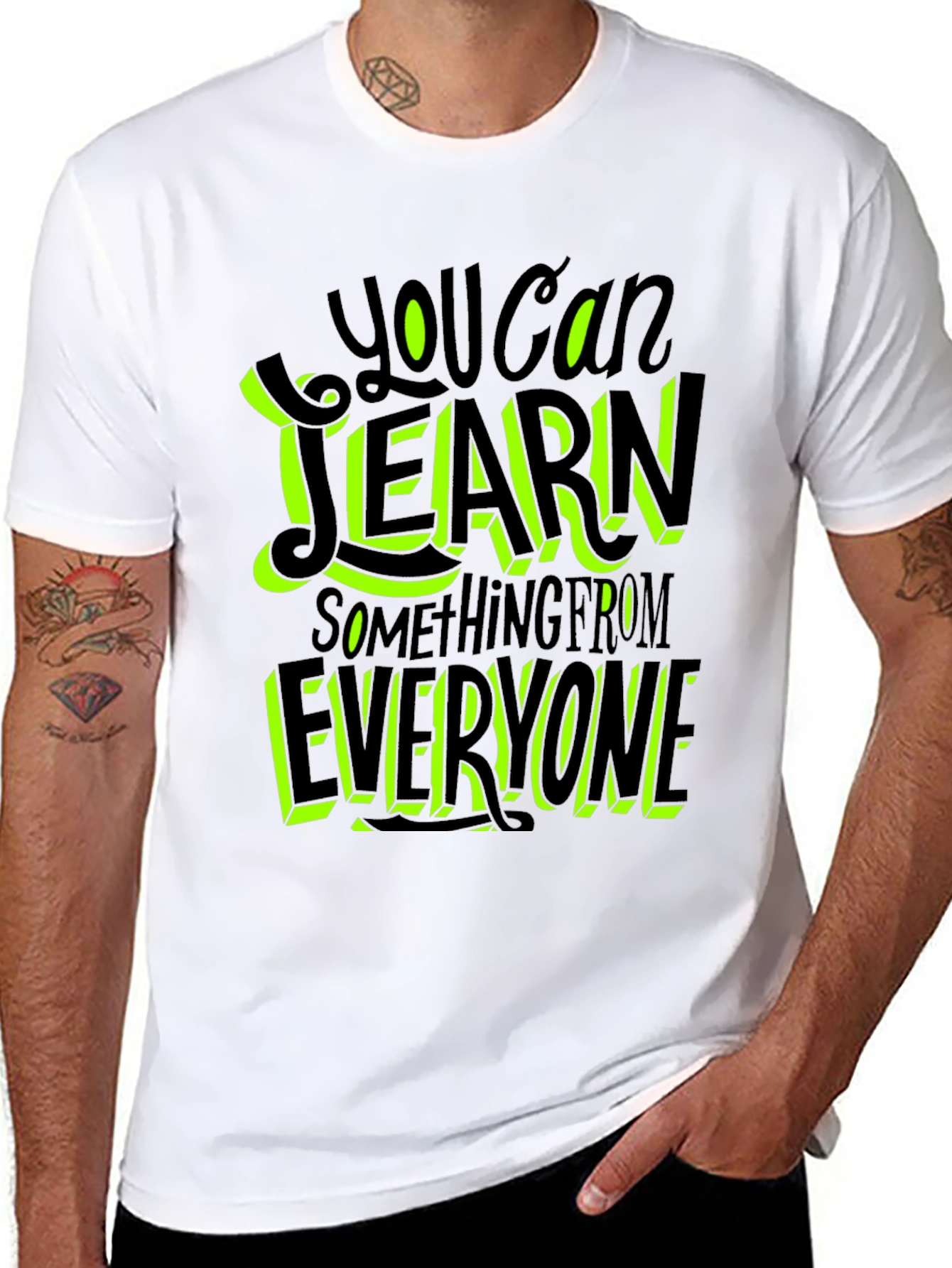 Learn From Everyone Graphic Tee - Black