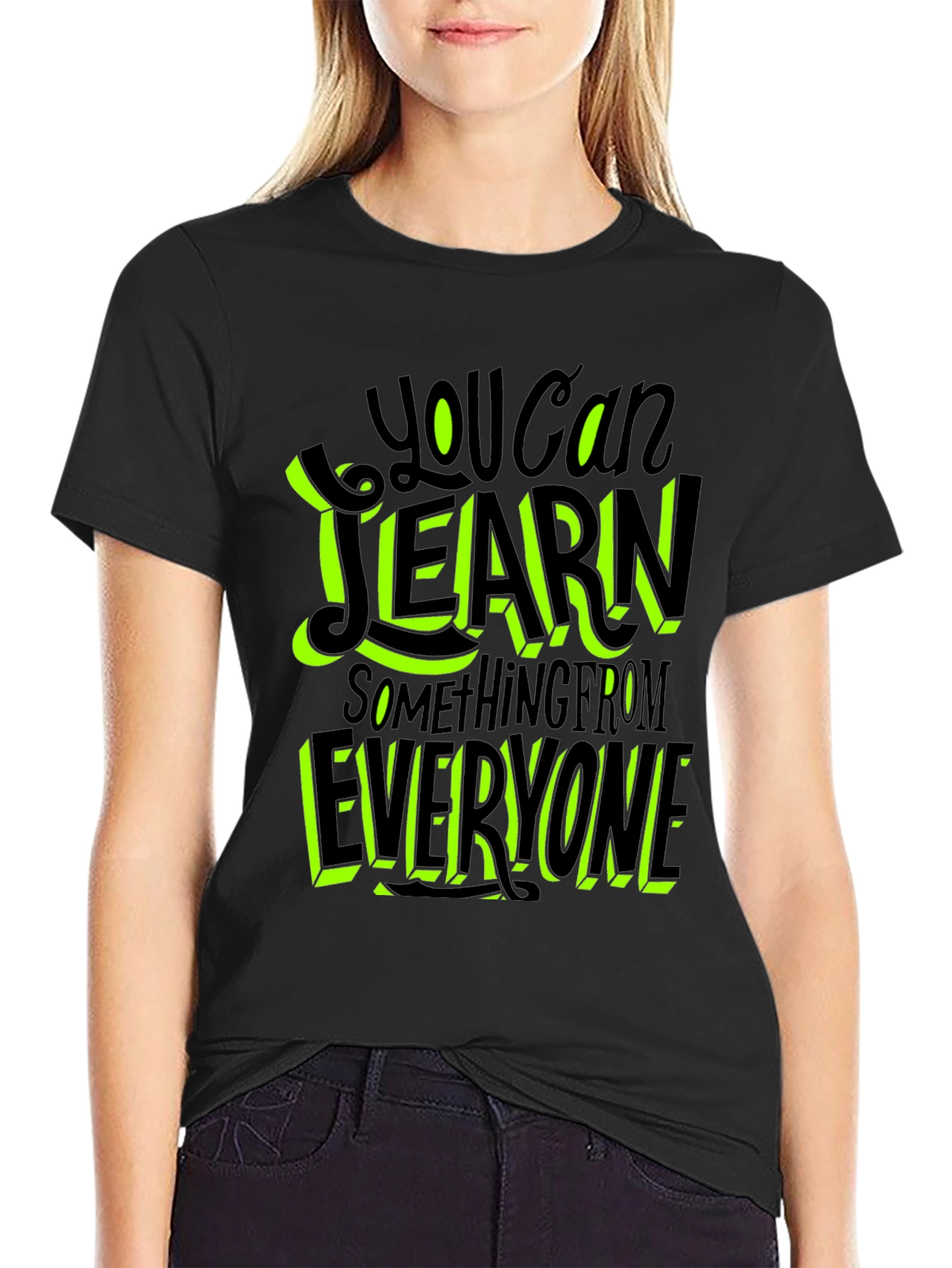 Learn From Everyone Graphic Tee - Black