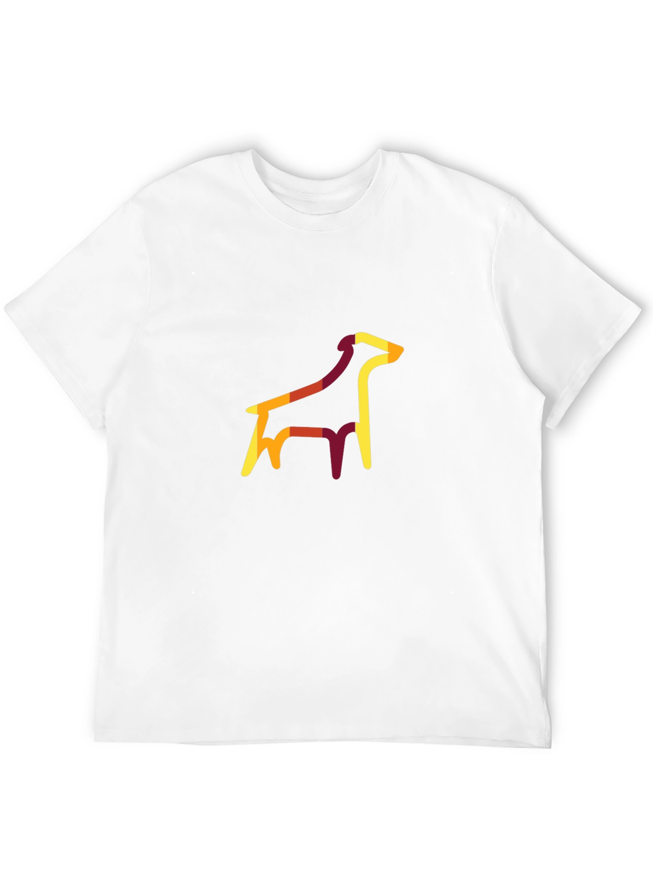 Abstract Dog Graphic Tee - Unisex Black T-Shirt