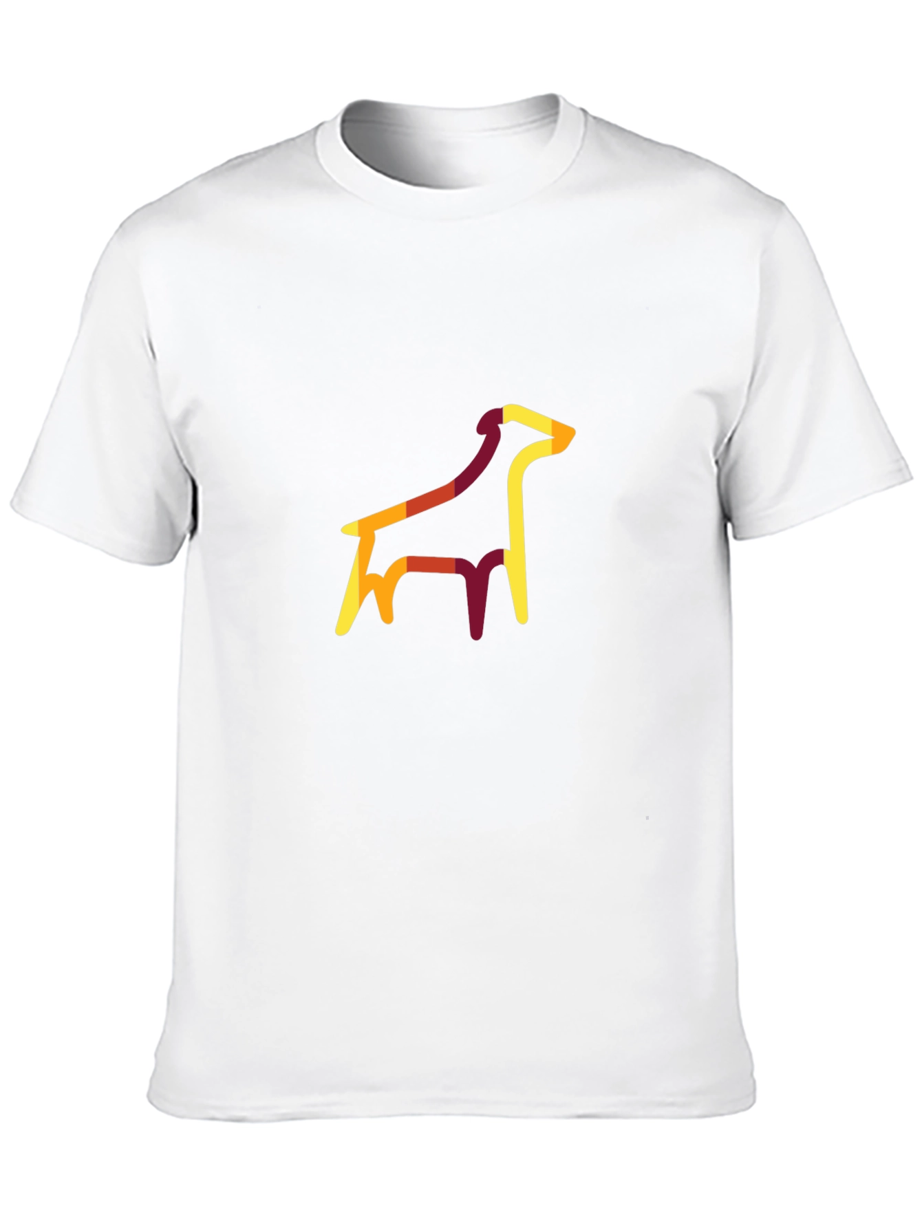 Abstract Dog Graphic Tee - Unisex Black T-Shirt