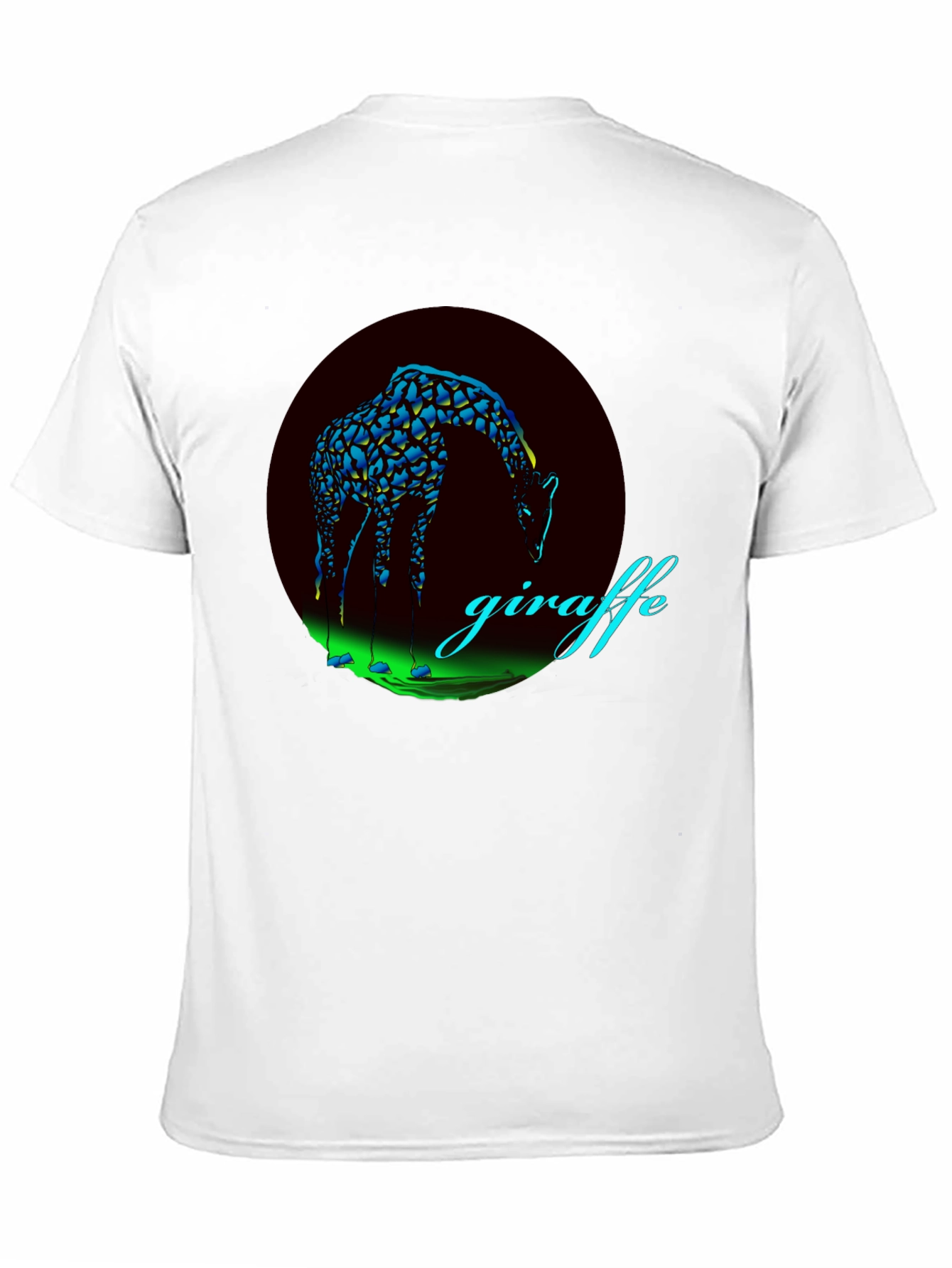 Giraffe Graphic Print Black T-Shirt