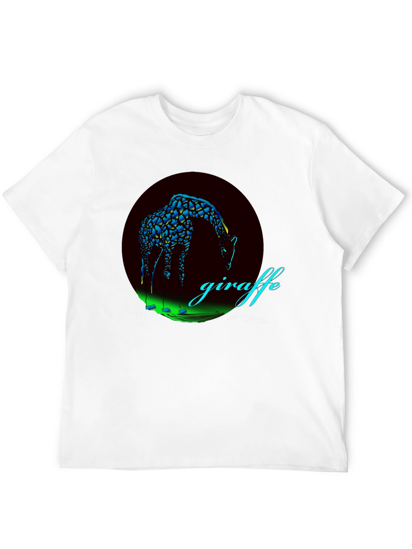 Giraffe Graphic Print Black T-Shirt