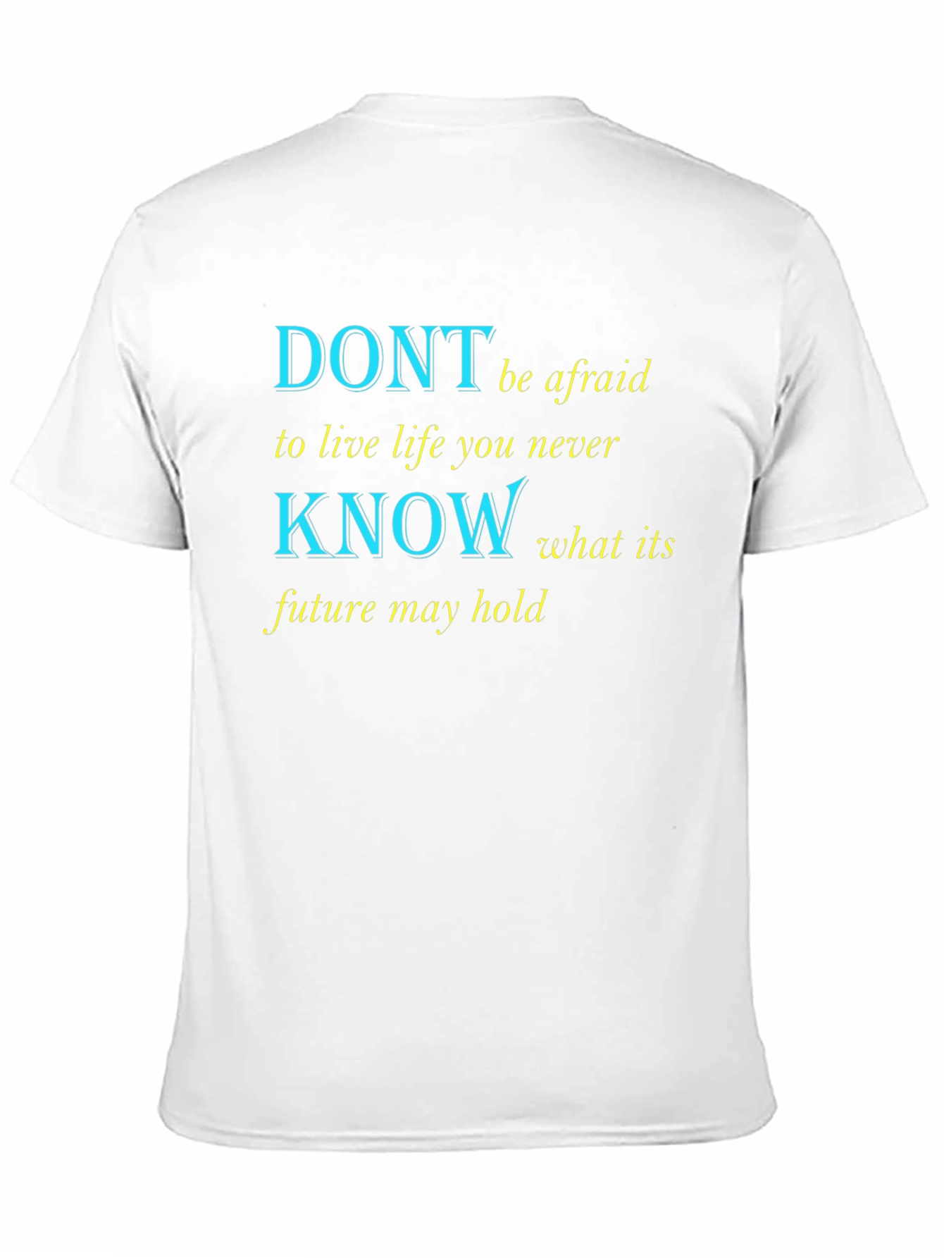 Motivational Graphic Print T-Shirt - Live Life