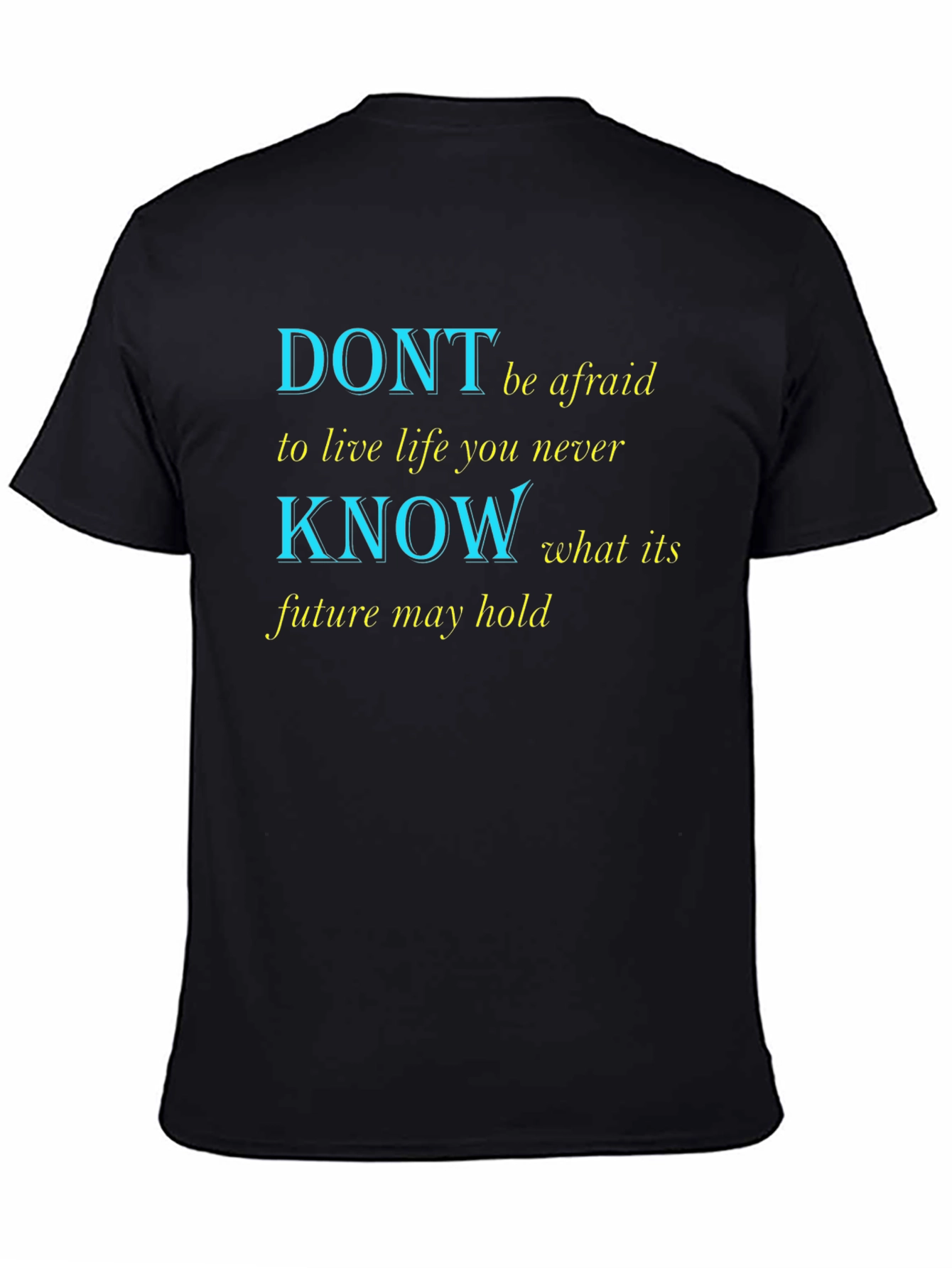 Motivational Graphic Print T-Shirt - Live Life
