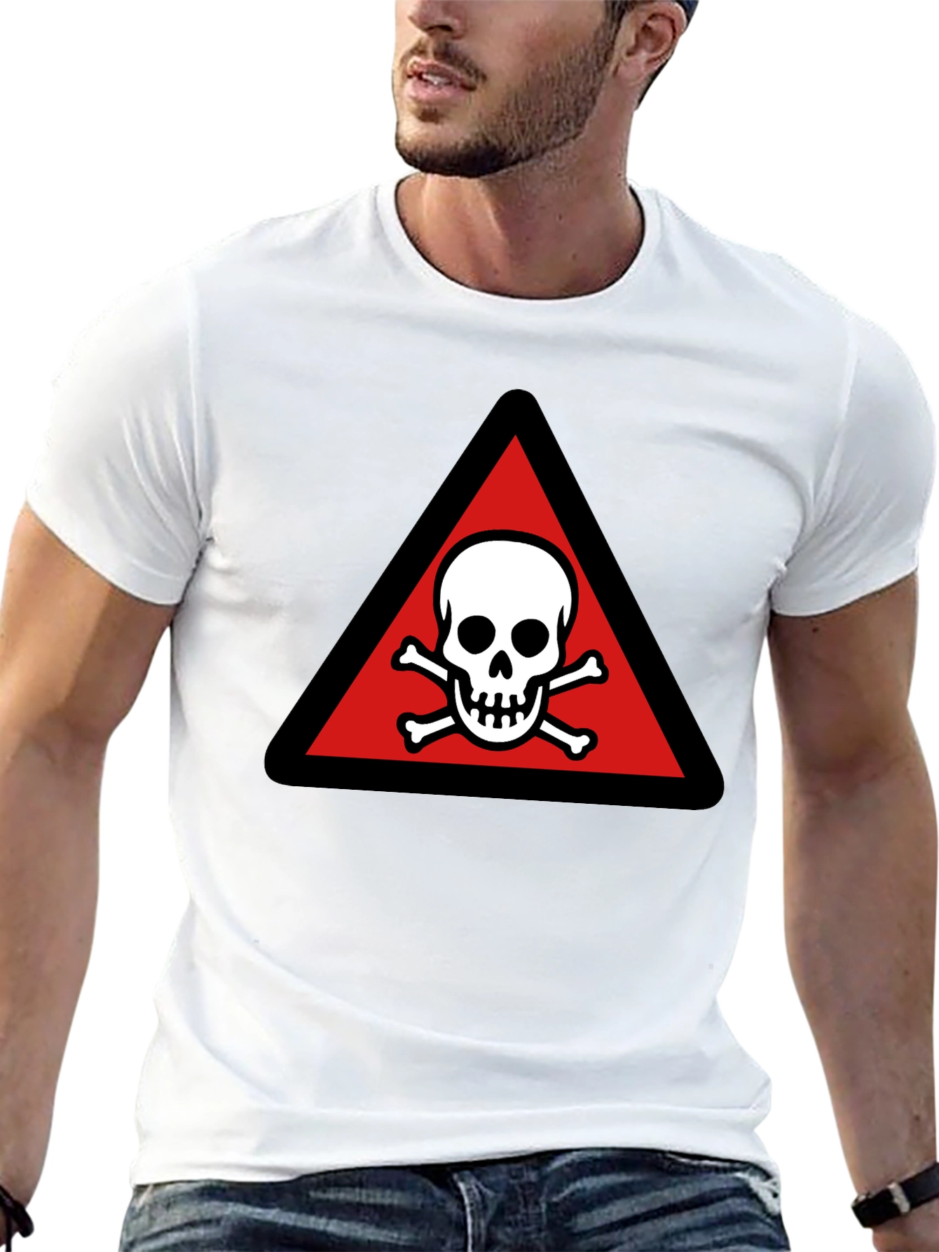 Skull & Crossbones Triangle T-Shirt - Black