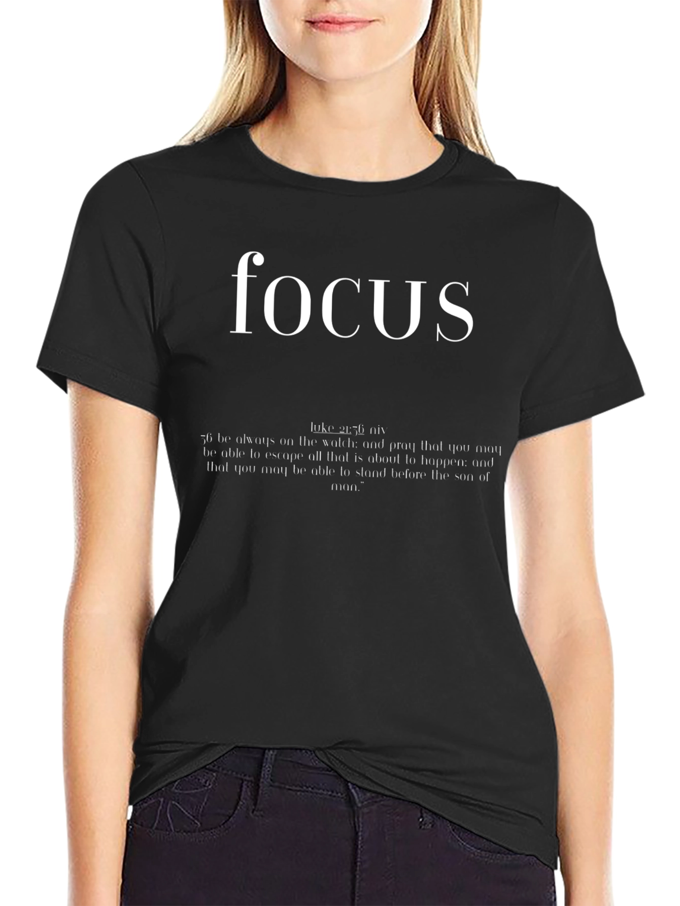 Focus Graphic Tee - Inspirational Christian Shirt