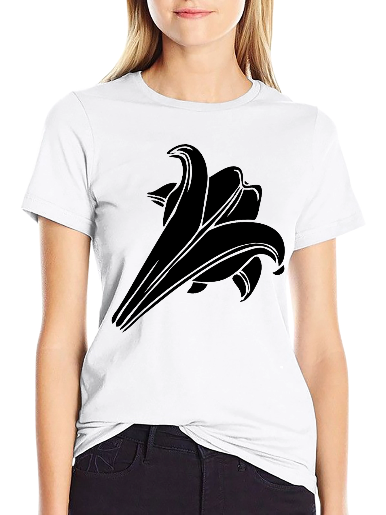 Black Lily Graphic Tee - Stylish Casual Wear