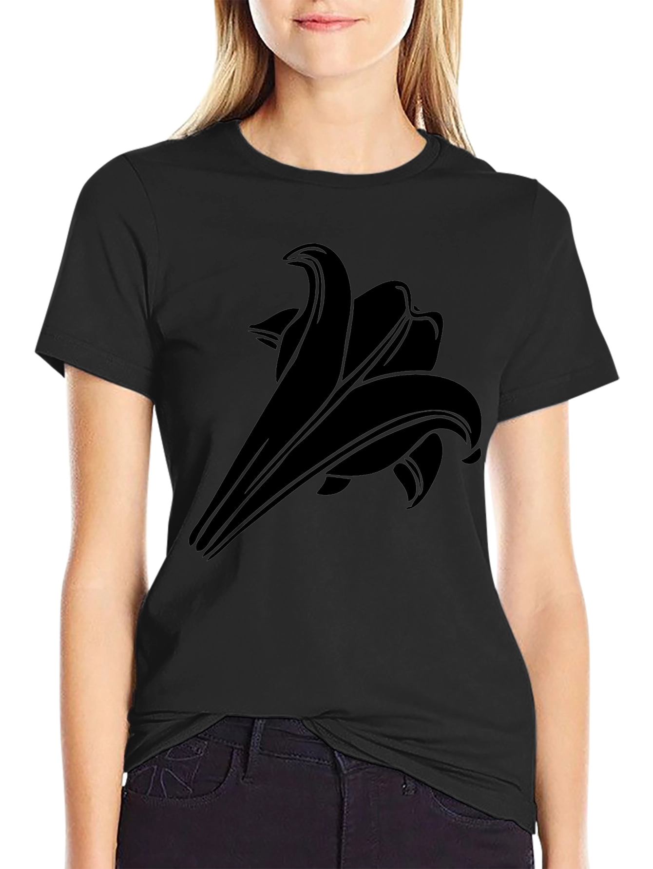 Black Lily Graphic Tee - Stylish Casual Wear