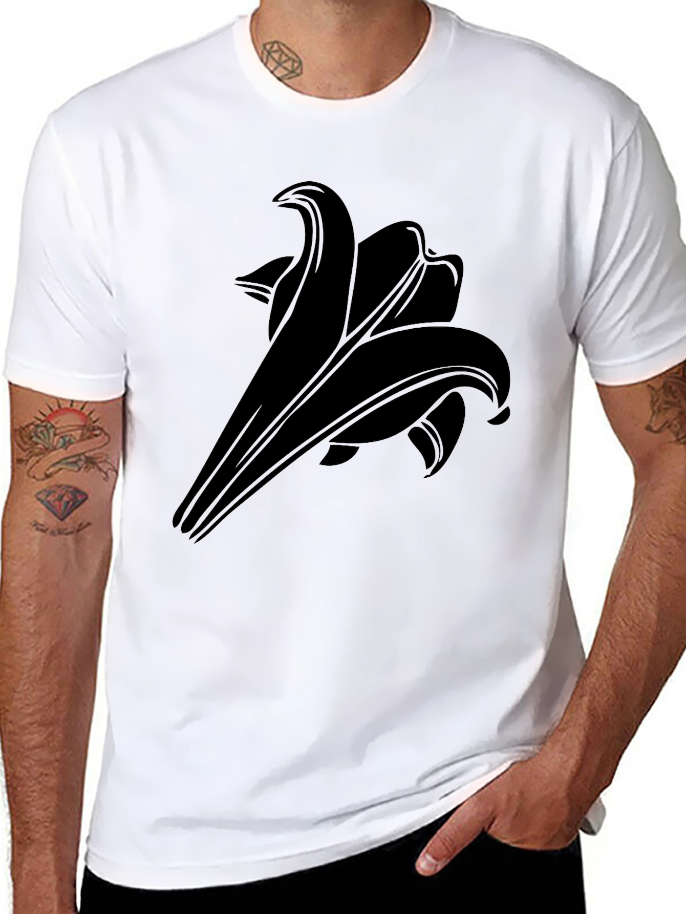 Black Lily Graphic Tee - Stylish Casual Wear