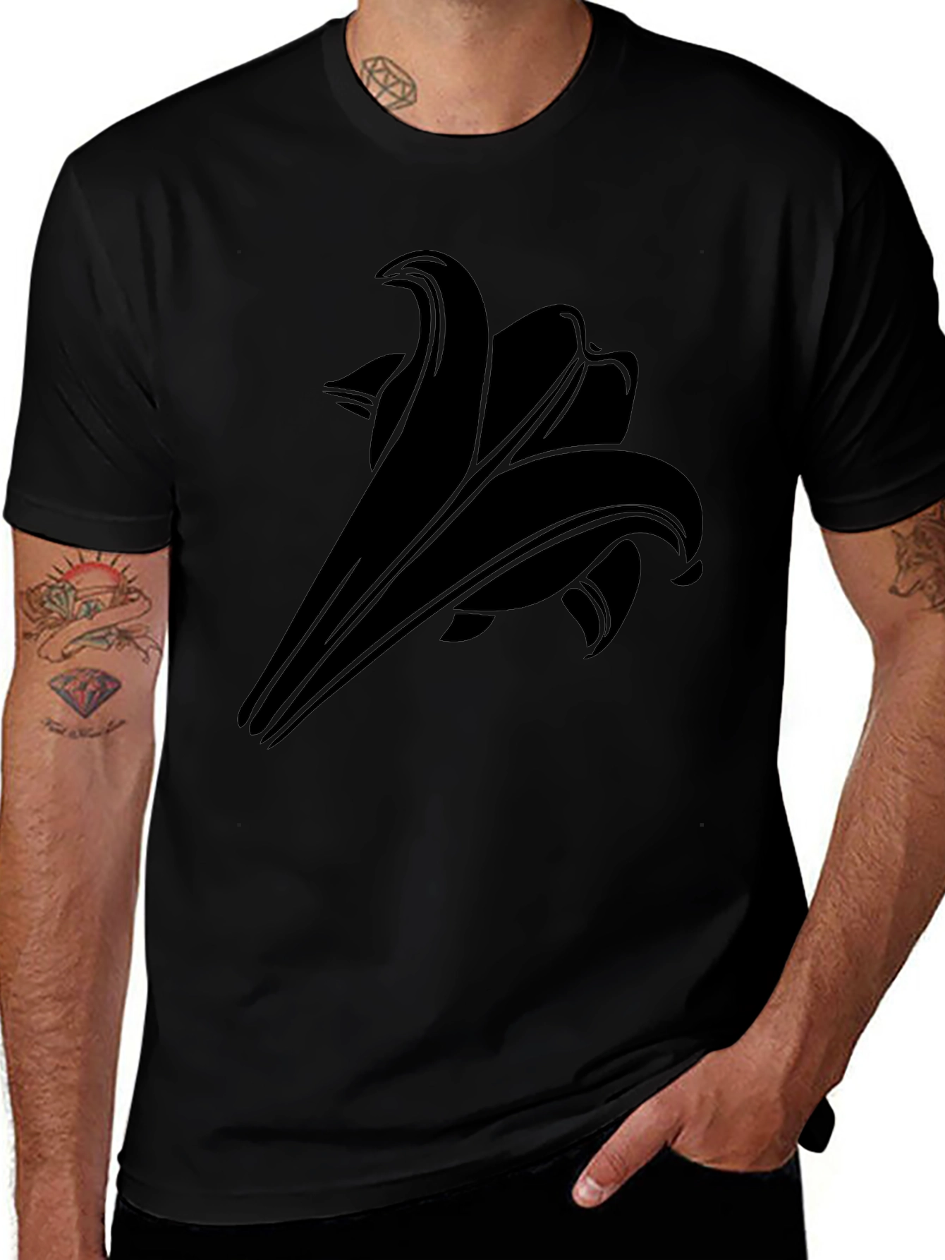 Black Lily Graphic Tee - Stylish Casual Wear