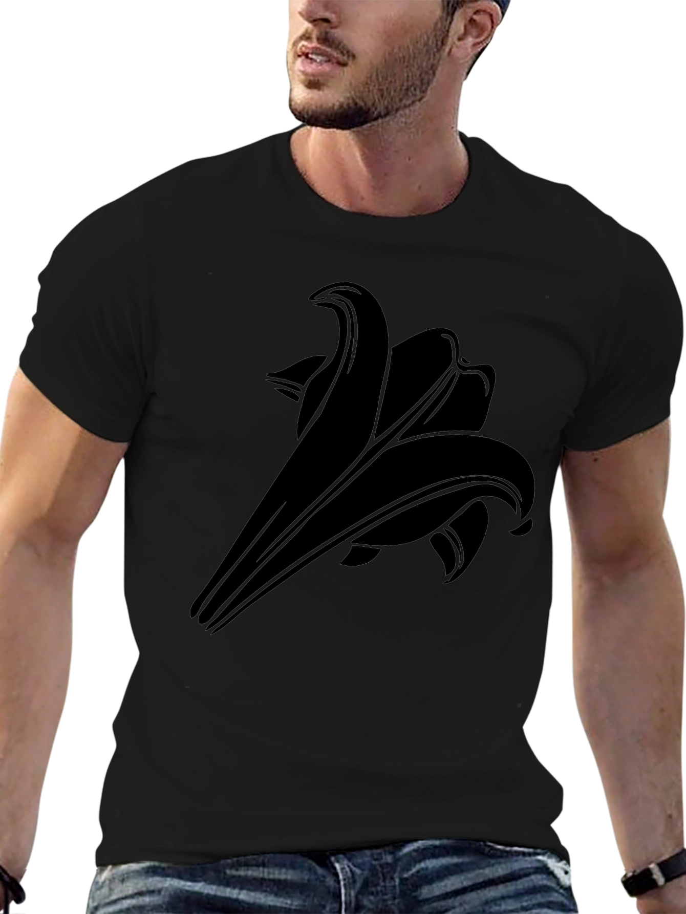 Black Lily Graphic Tee - Stylish Casual Wear