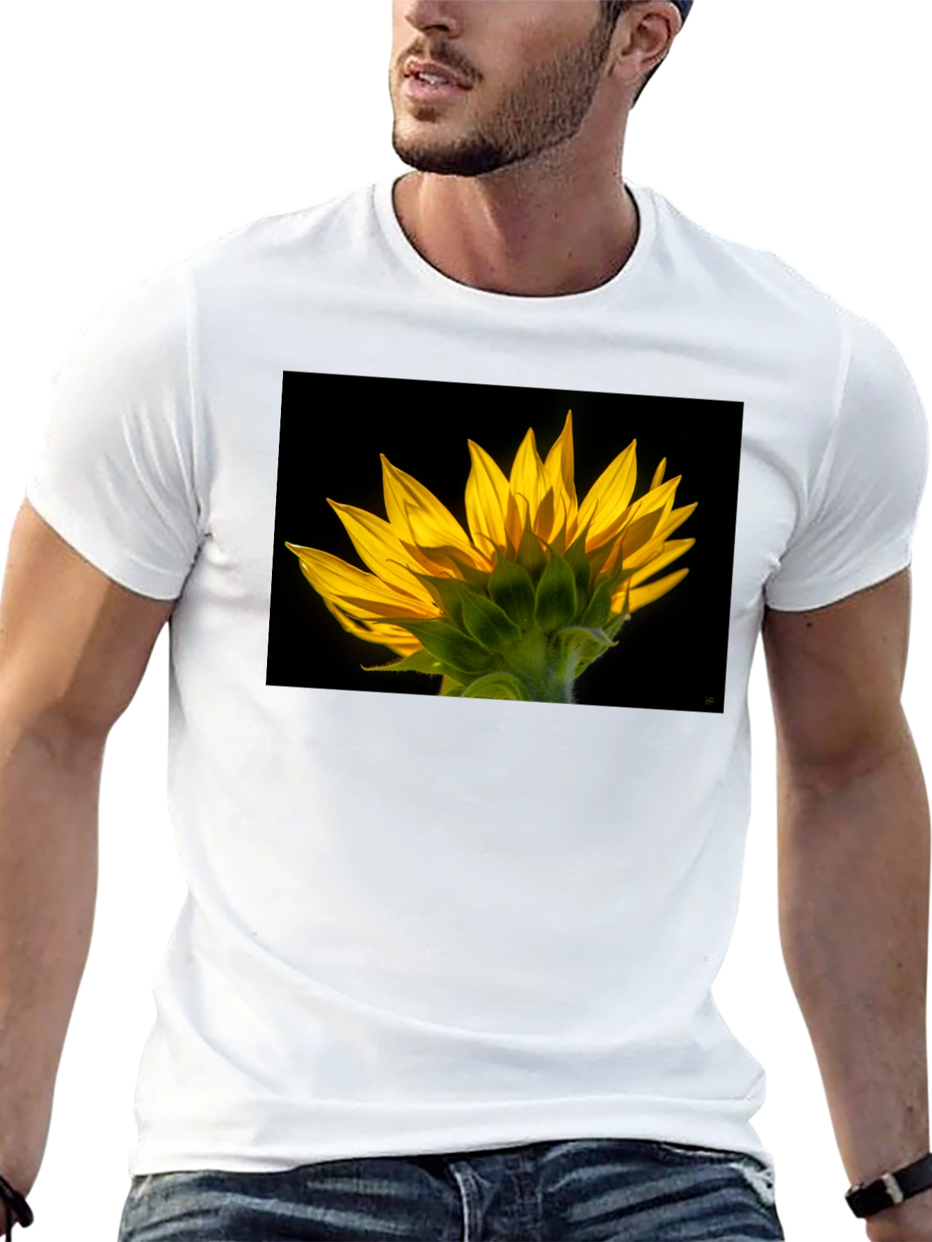 Sunflower Graphic Black T-Shirt