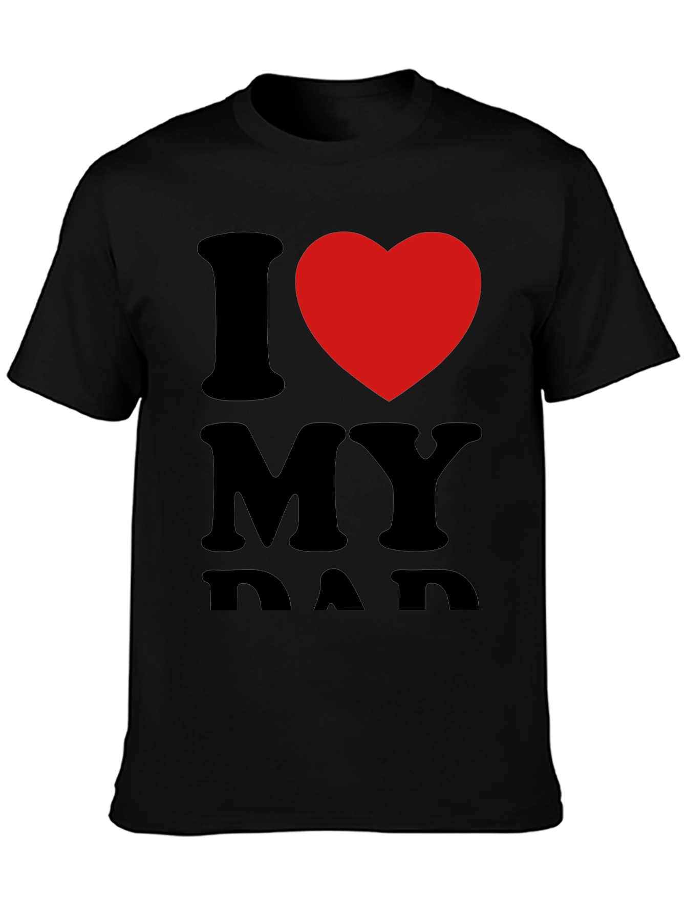 I Heart My Dad Graphic Tee - Black