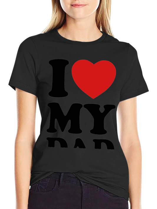 I Heart My Dad Graphic Tee - Black