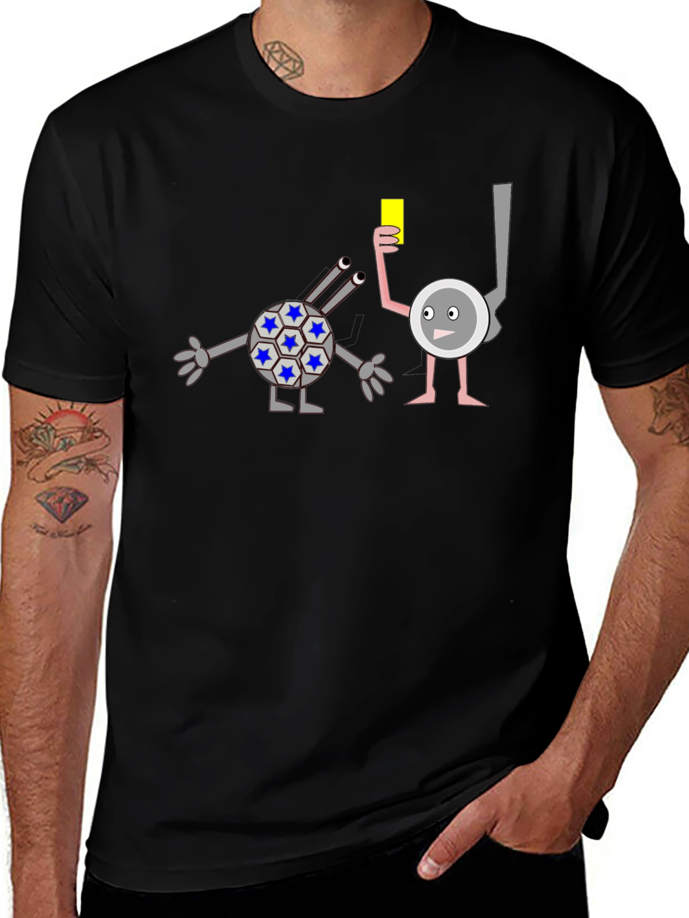 Funny Cartoon Yellow Card T-Shirt