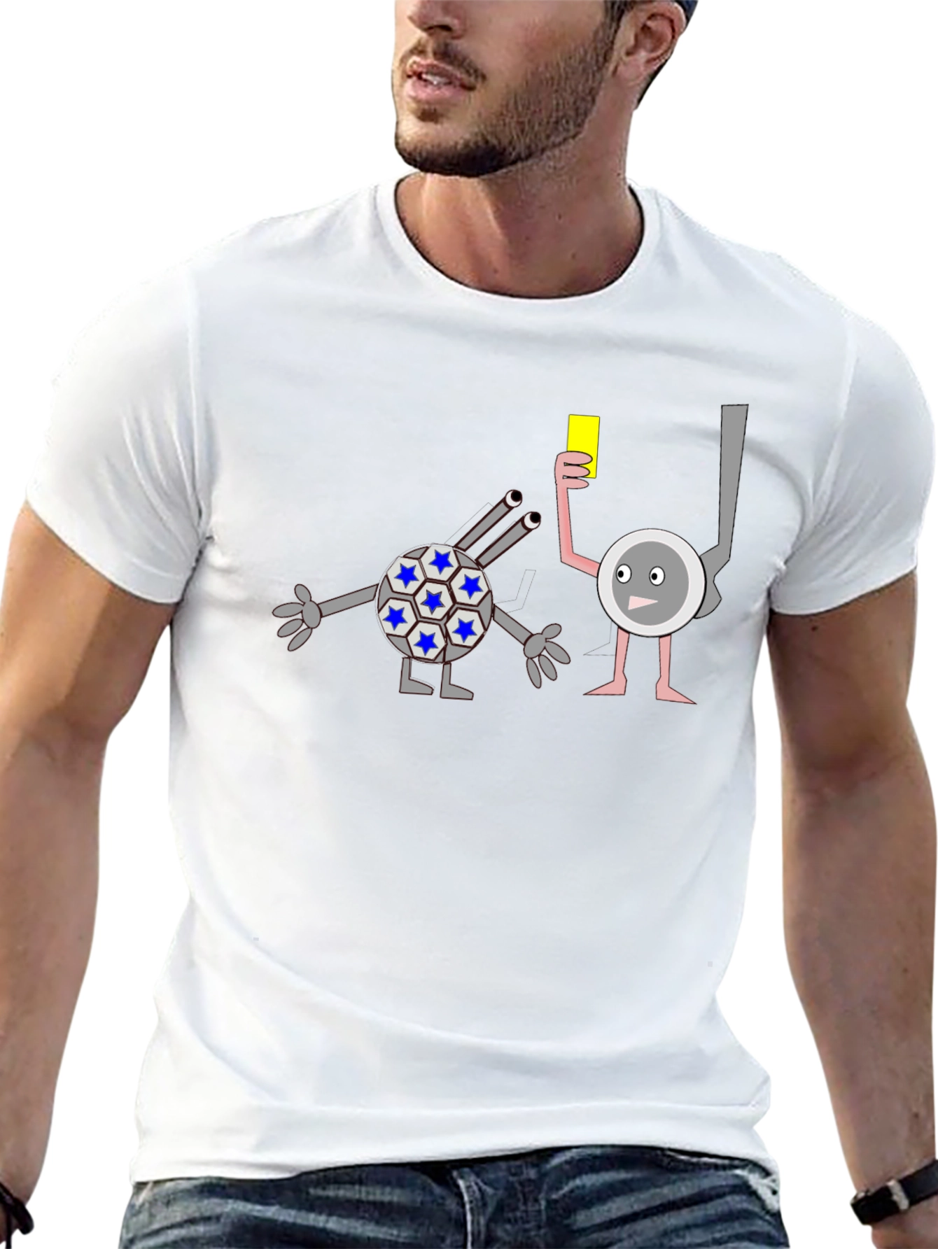 Funny Cartoon Yellow Card T-Shirt