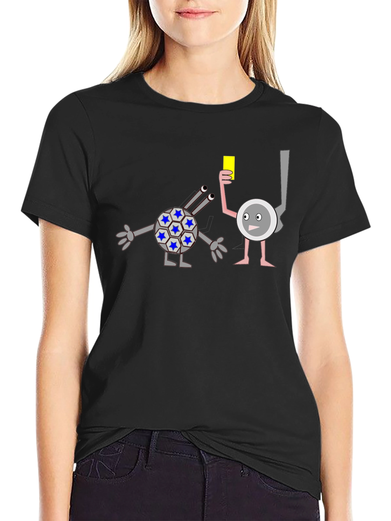 Funny Cartoon Yellow Card T-Shirt