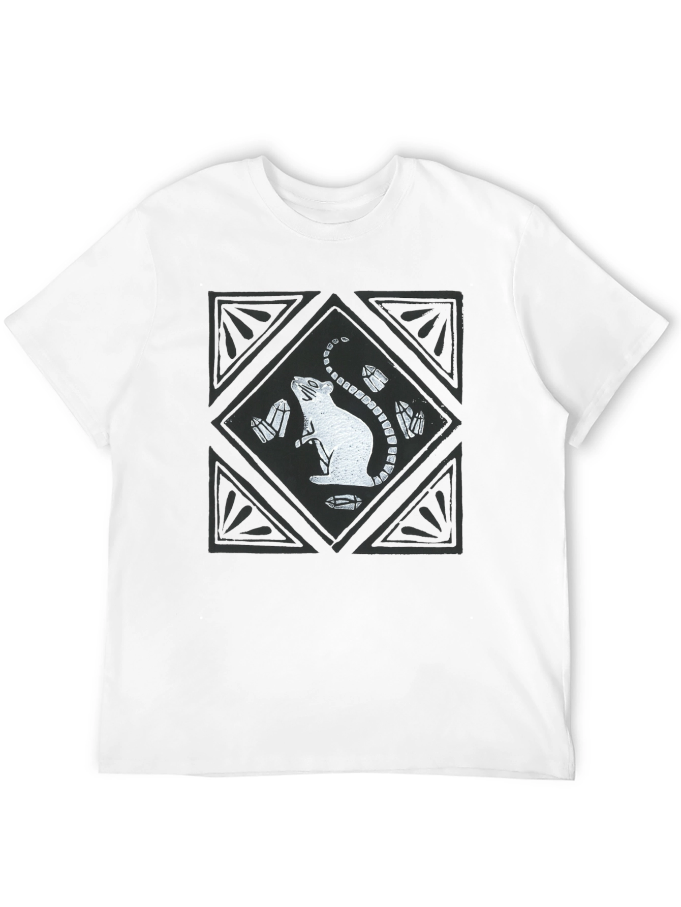 Rat & Crystal Graphic Tee - Unisex Cotton T-Shirt