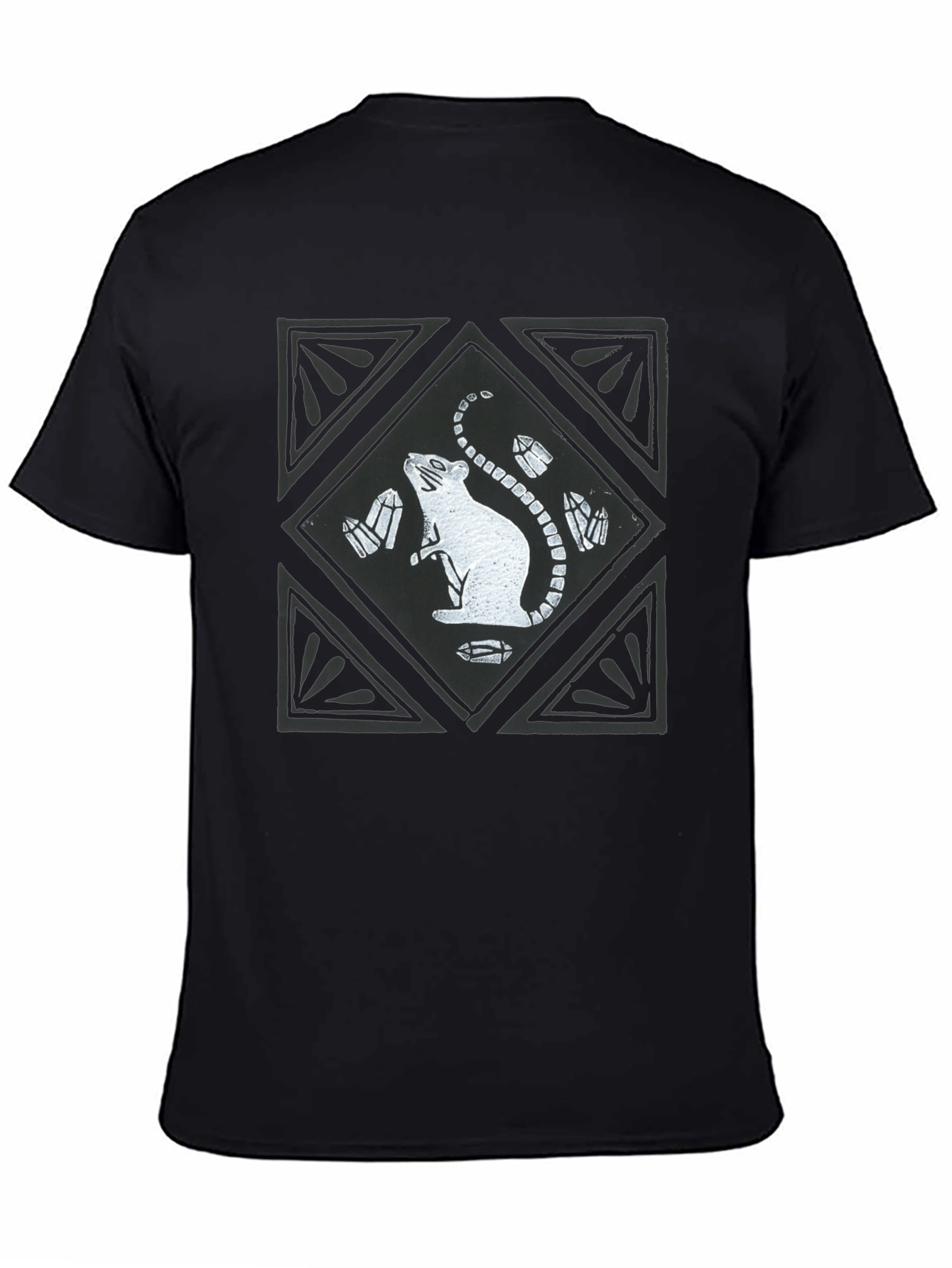 Rat & Crystal Graphic Tee - Unisex Cotton T-Shirt