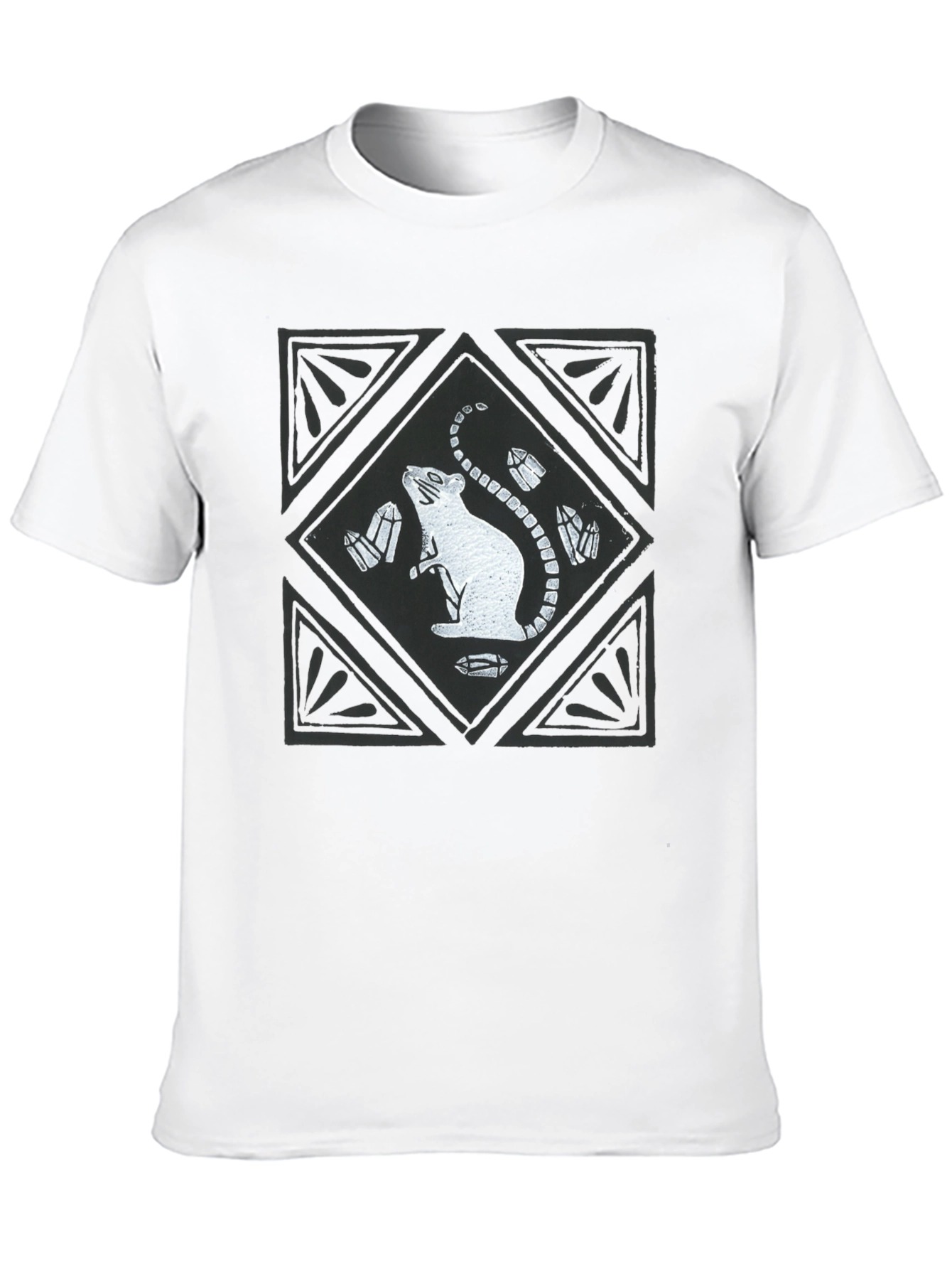 Rat & Crystal Graphic Tee - Unisex Cotton T-Shirt