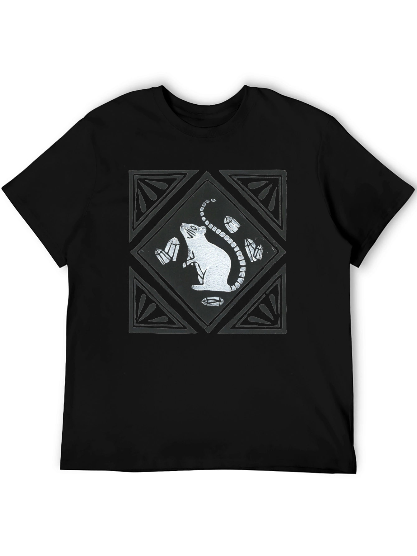 Rat & Crystal Graphic Tee - Unisex Cotton T-Shirt