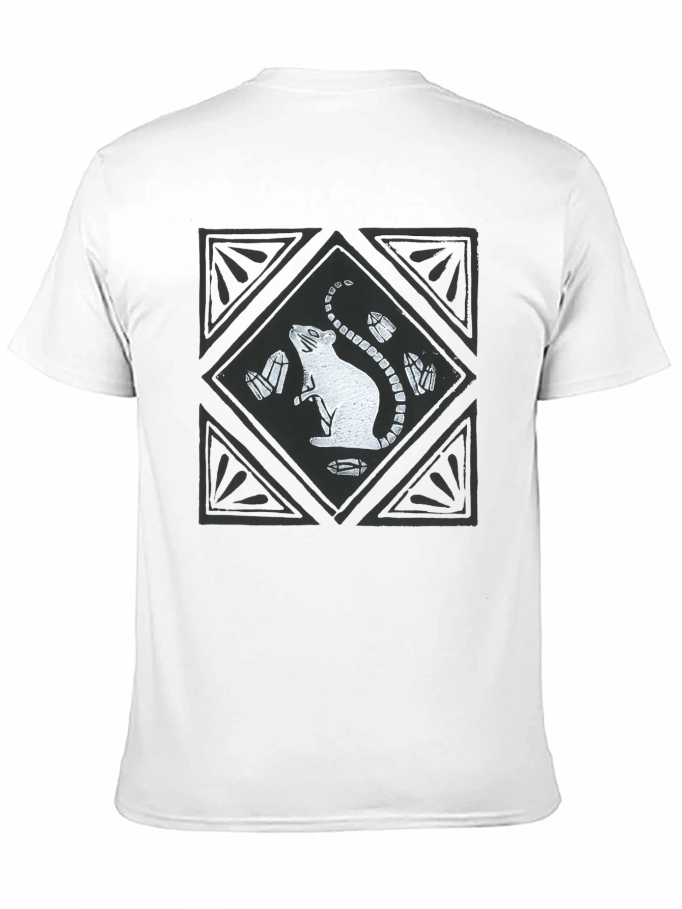 Rat & Crystal Graphic Tee - Unisex Cotton T-Shirt