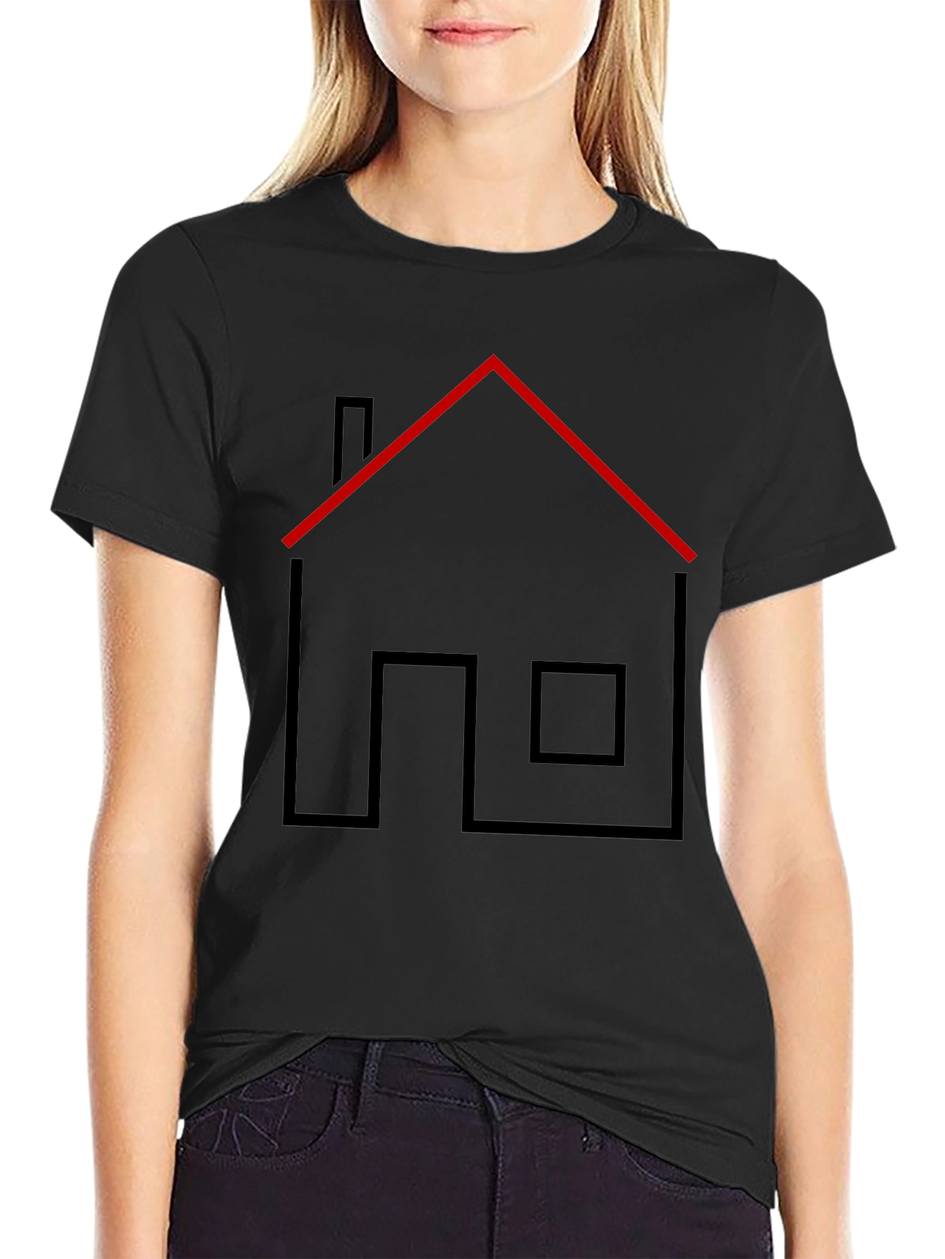Modern Home Graphic Tee - Black Unisex T-Shirt