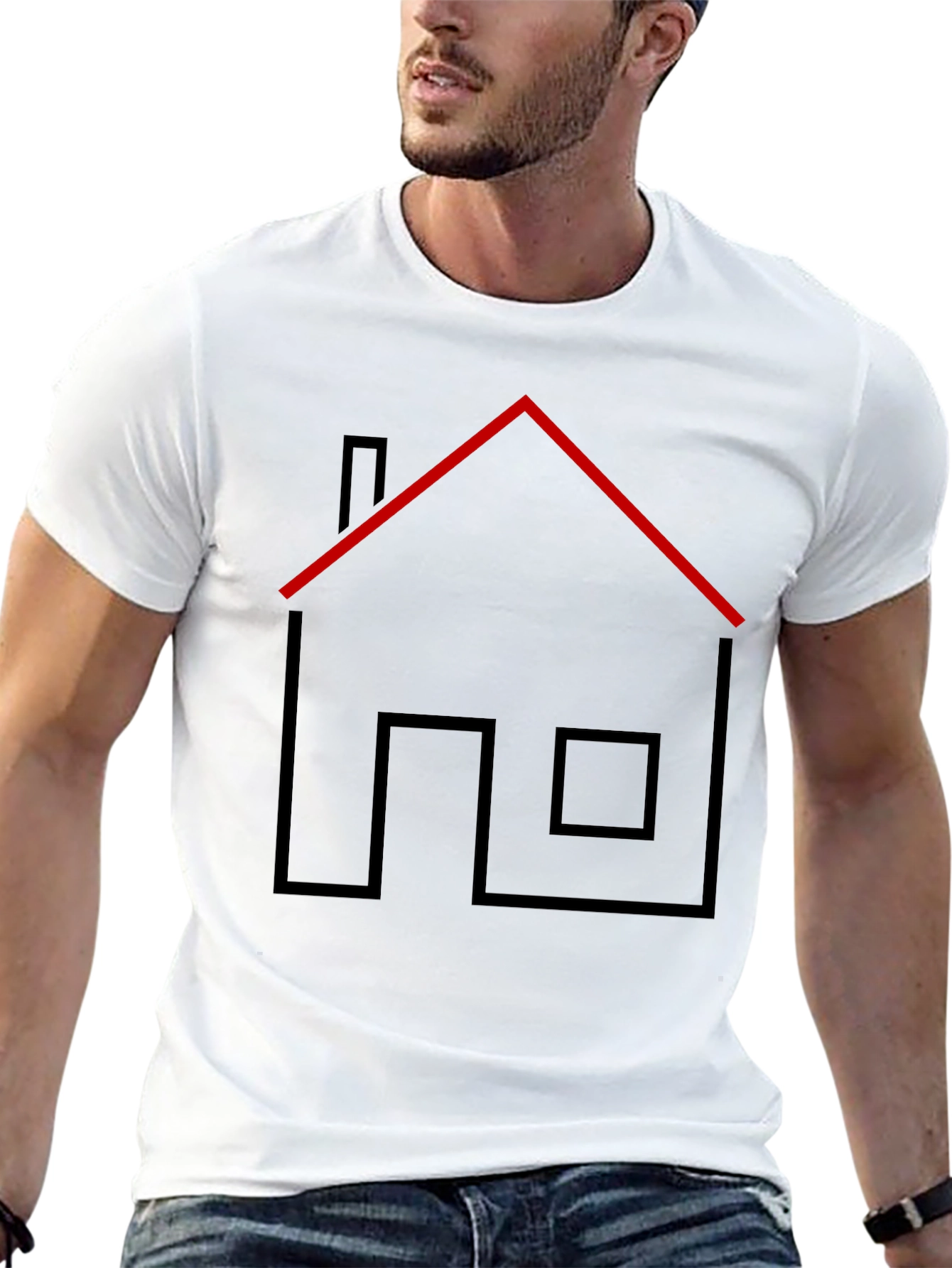 Modern Home Graphic Tee - Black Unisex T-Shirt