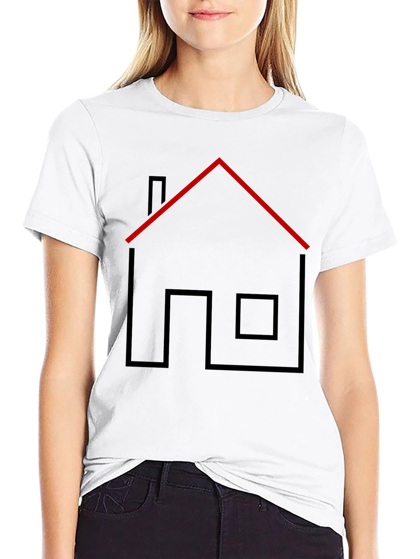 Modern Home Graphic Tee - Black Unisex T-Shirt