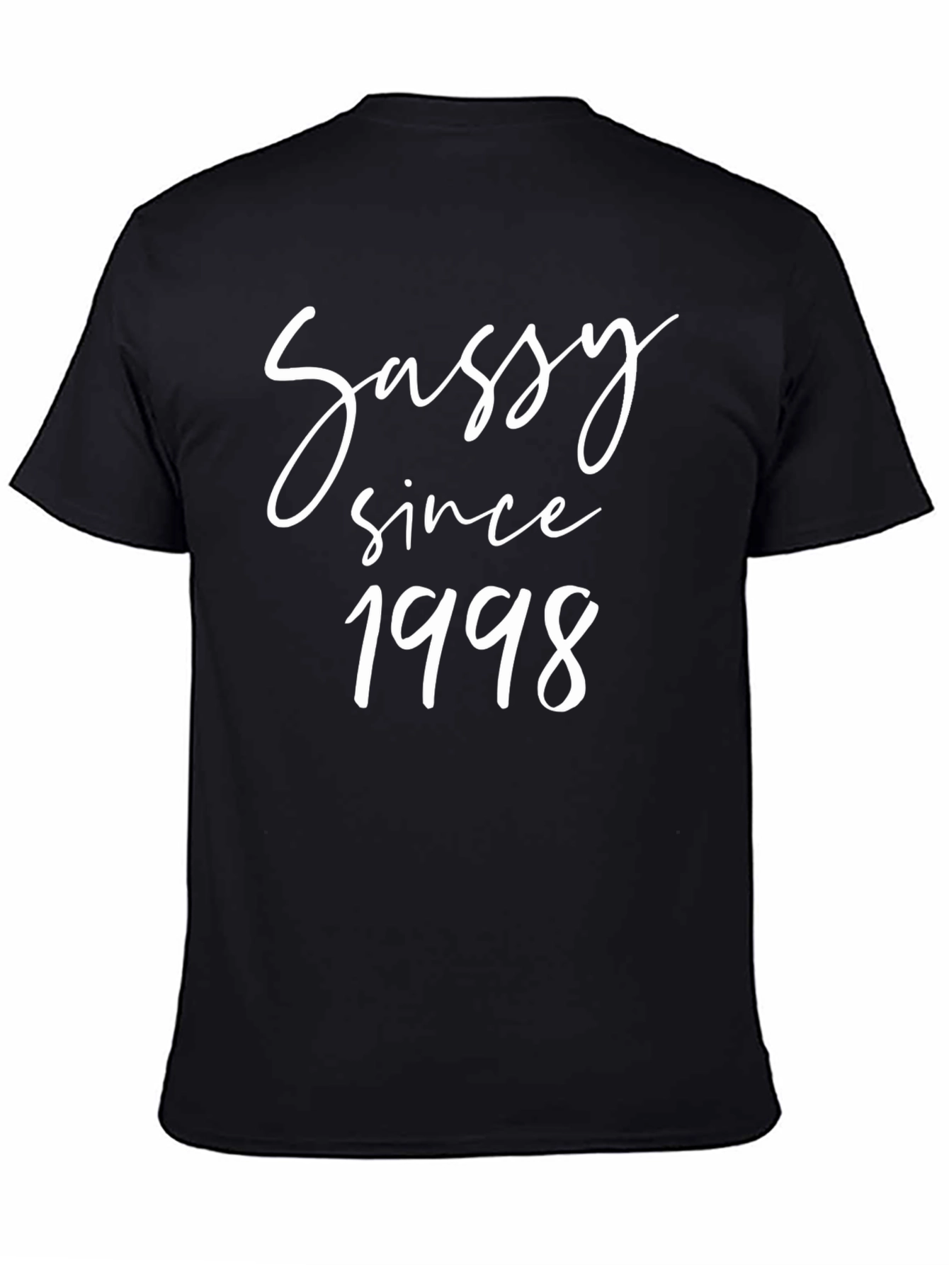 Sassy Since 1998 Graphic Tee - Black Cotton Blend