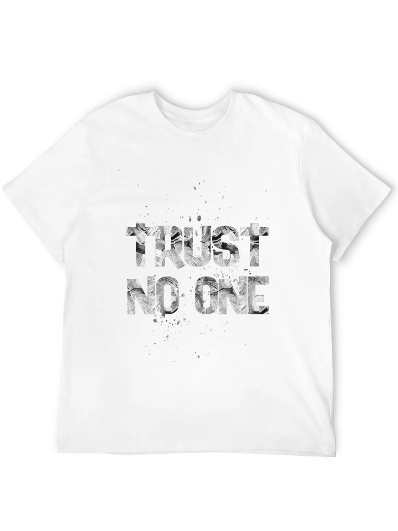 Trust No One Graphic Black T-Shirt