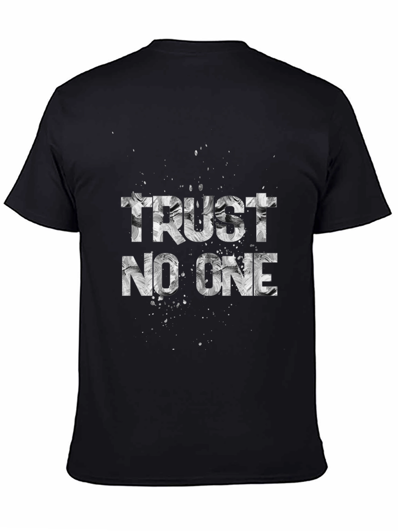 Trust No One Graphic Black T-Shirt