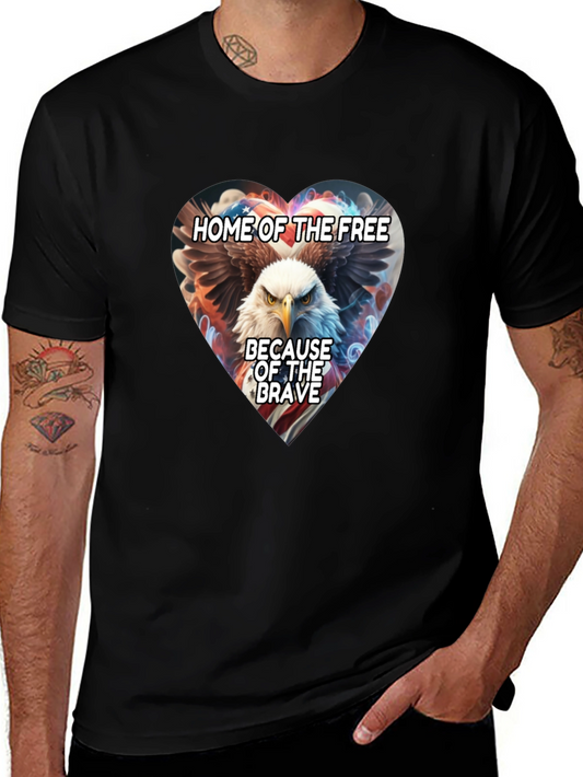 Patriotic Eagle Heart T-Shirt