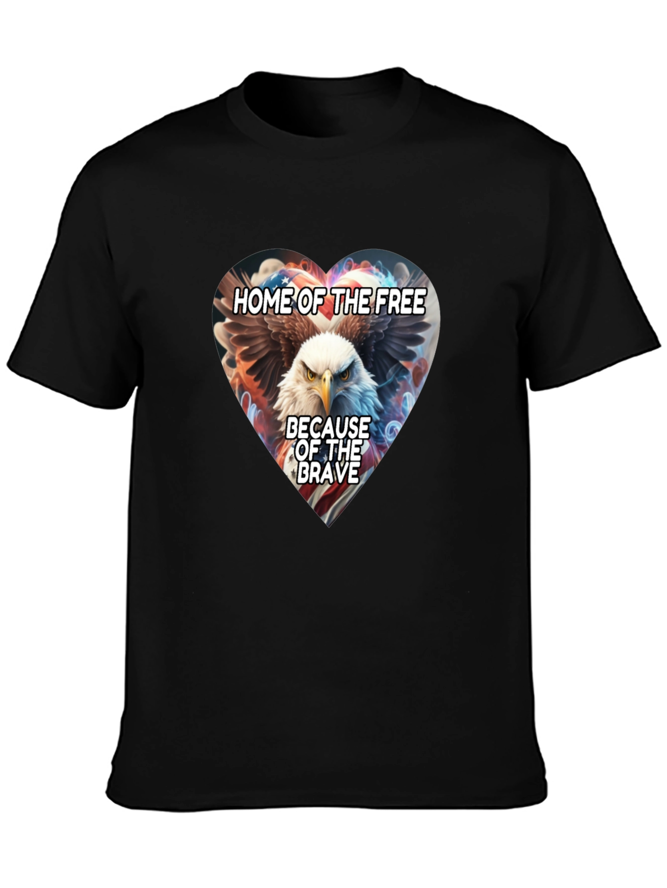 Patriotic Eagle Heart T-Shirt